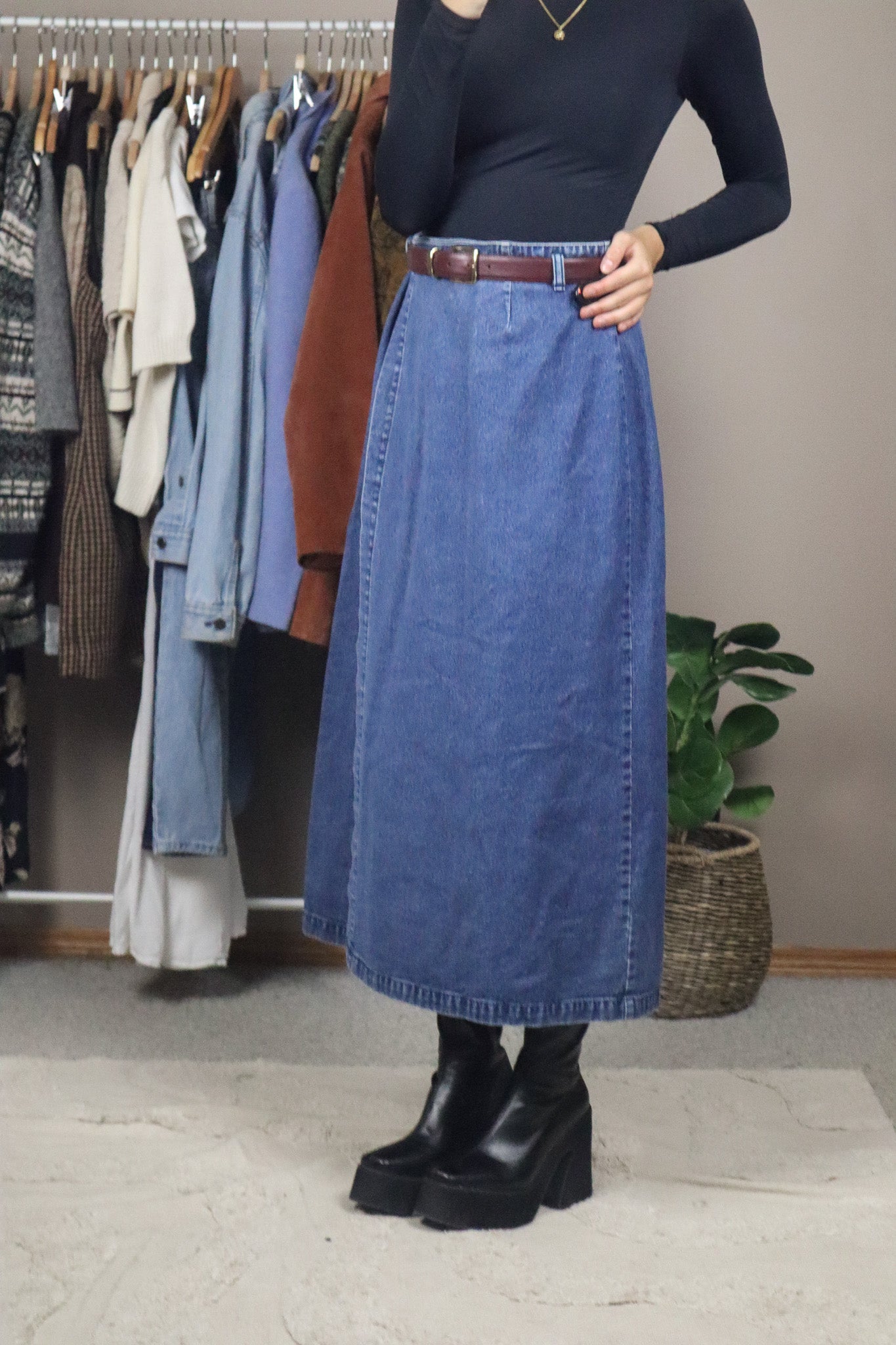 Vintage x Denim Skrit (L)
