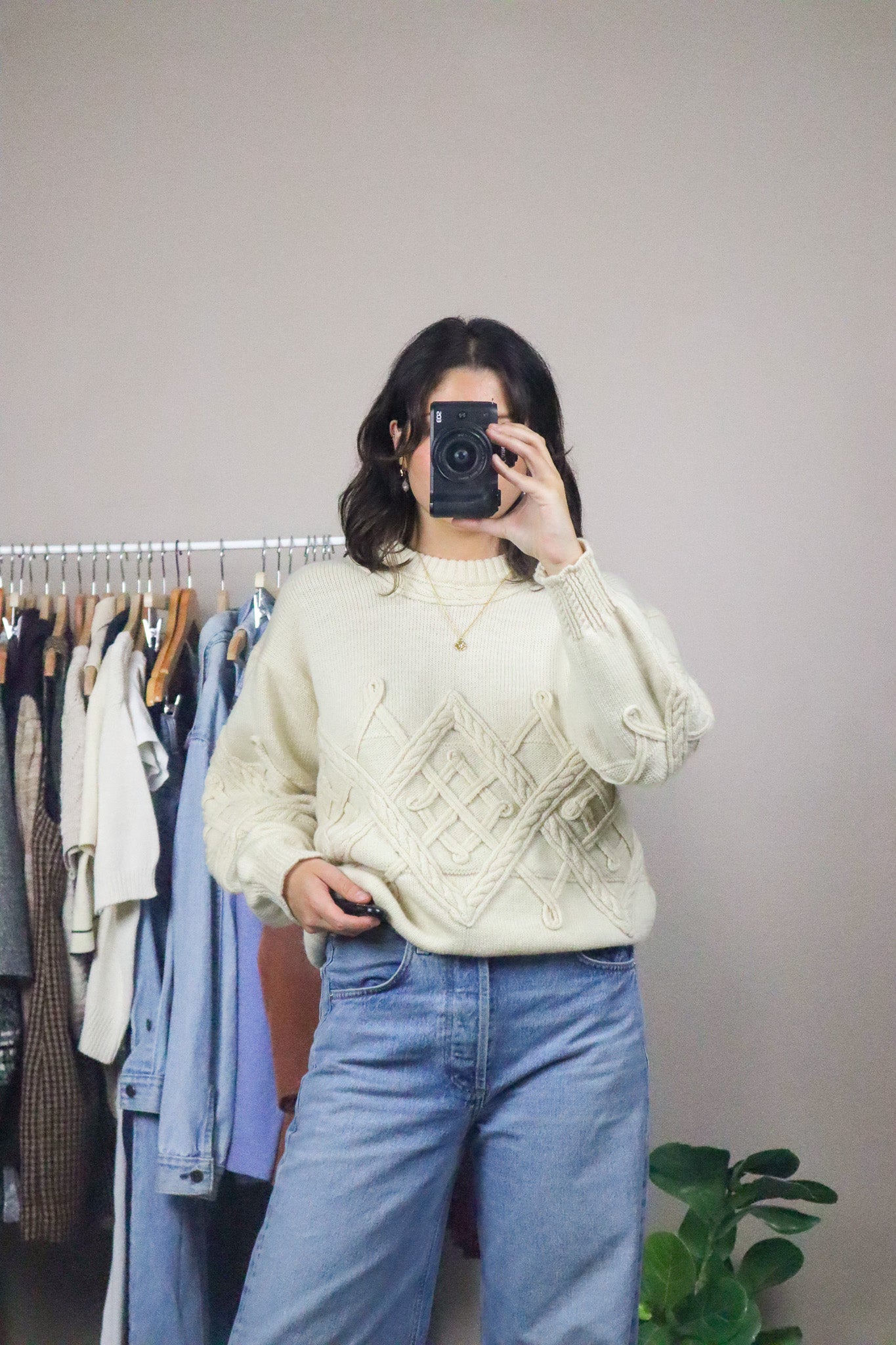 Vintage x Textured Wool Blend Sweater (M/L)