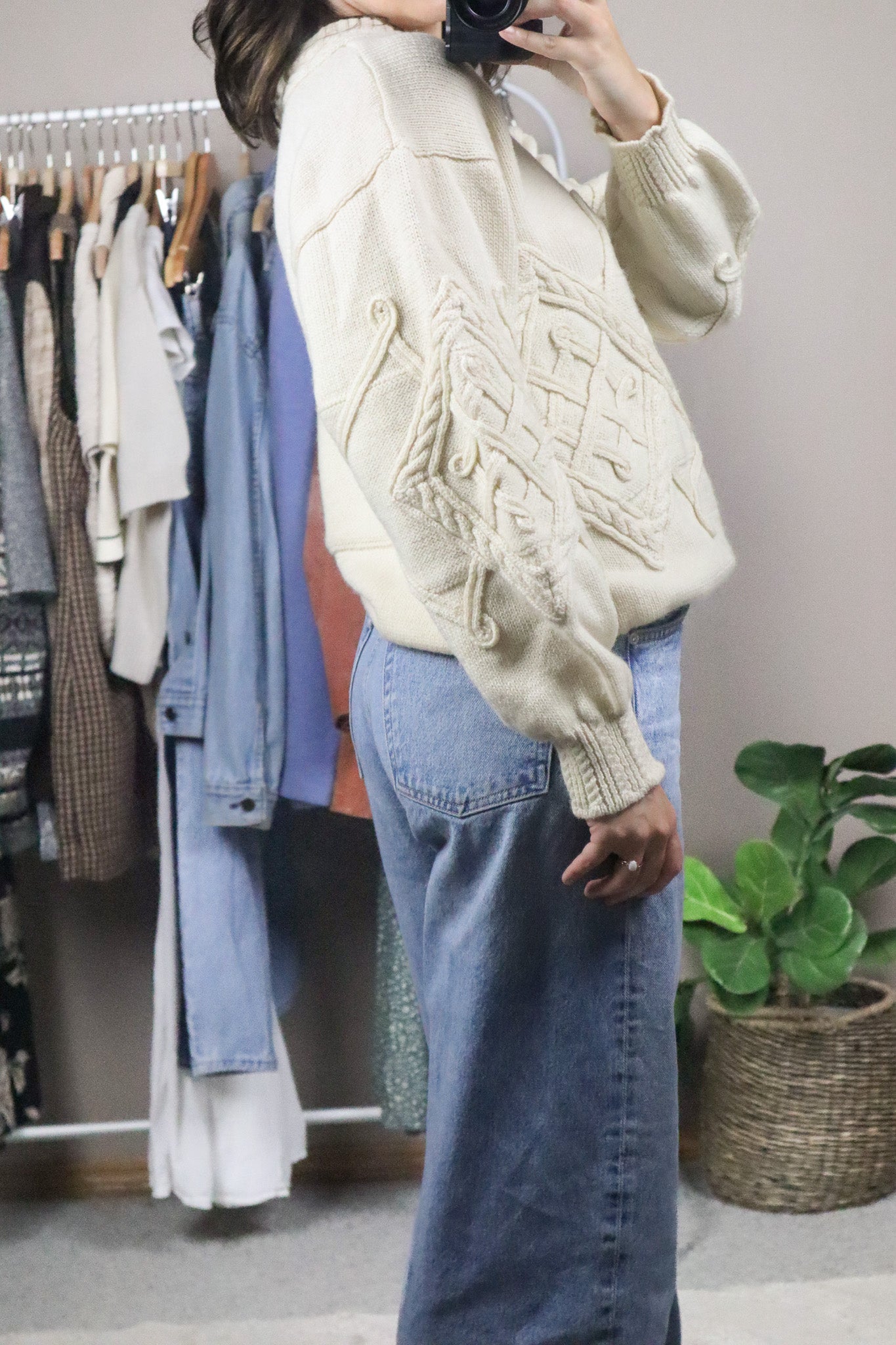 Vintage x Textured Wool Blend Sweater (M/L)