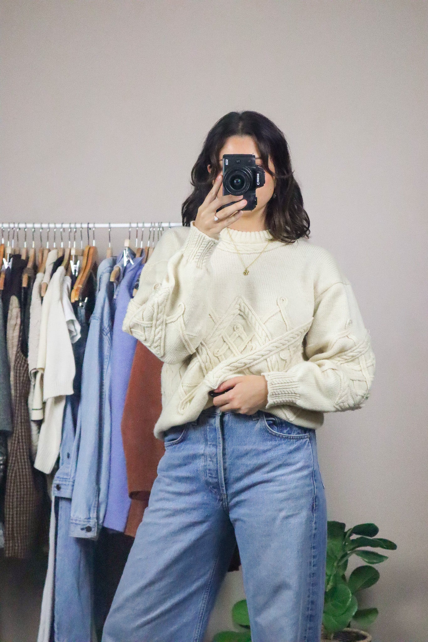 Vintage x Textured Wool Blend Sweater (M/L)
