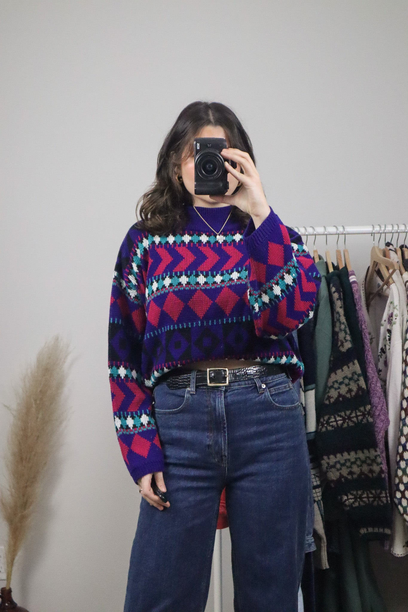 Made in Korea x Vintage x Patterned Sweater (L/XL)