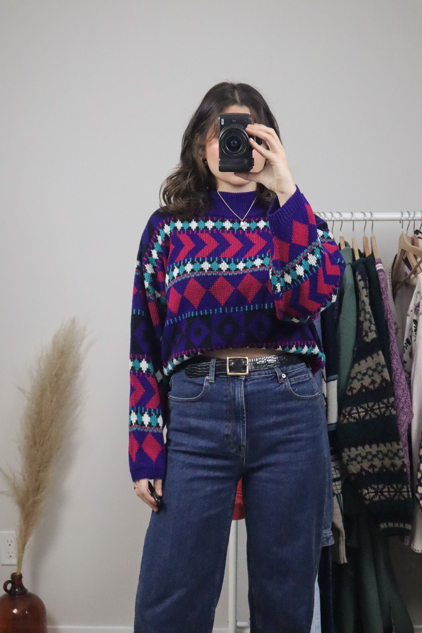 Made in Korea x Vintage x Patterned Sweater (L/XL)