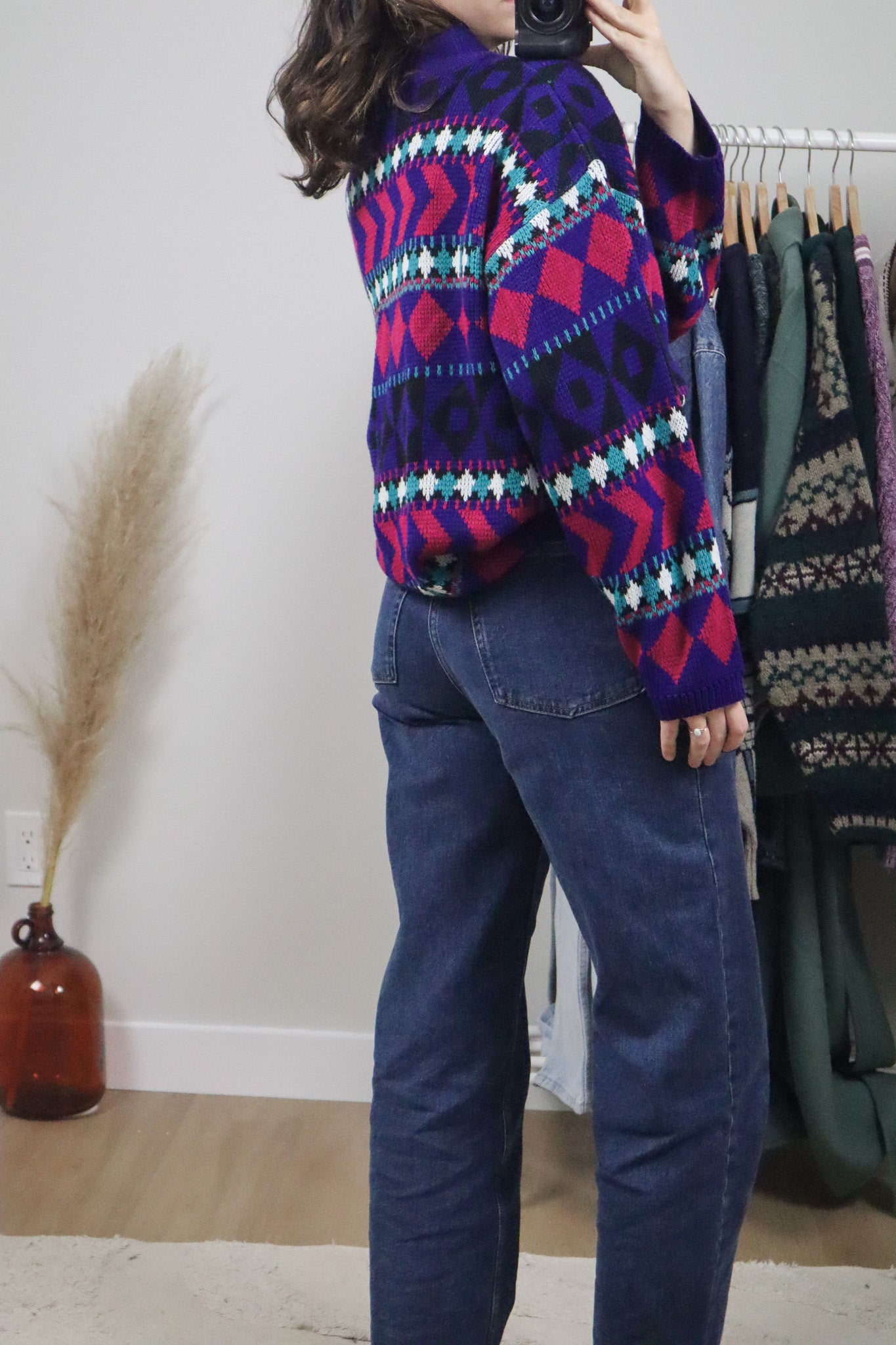Made in Korea x Vintage x Patterned Sweater (L/XL)