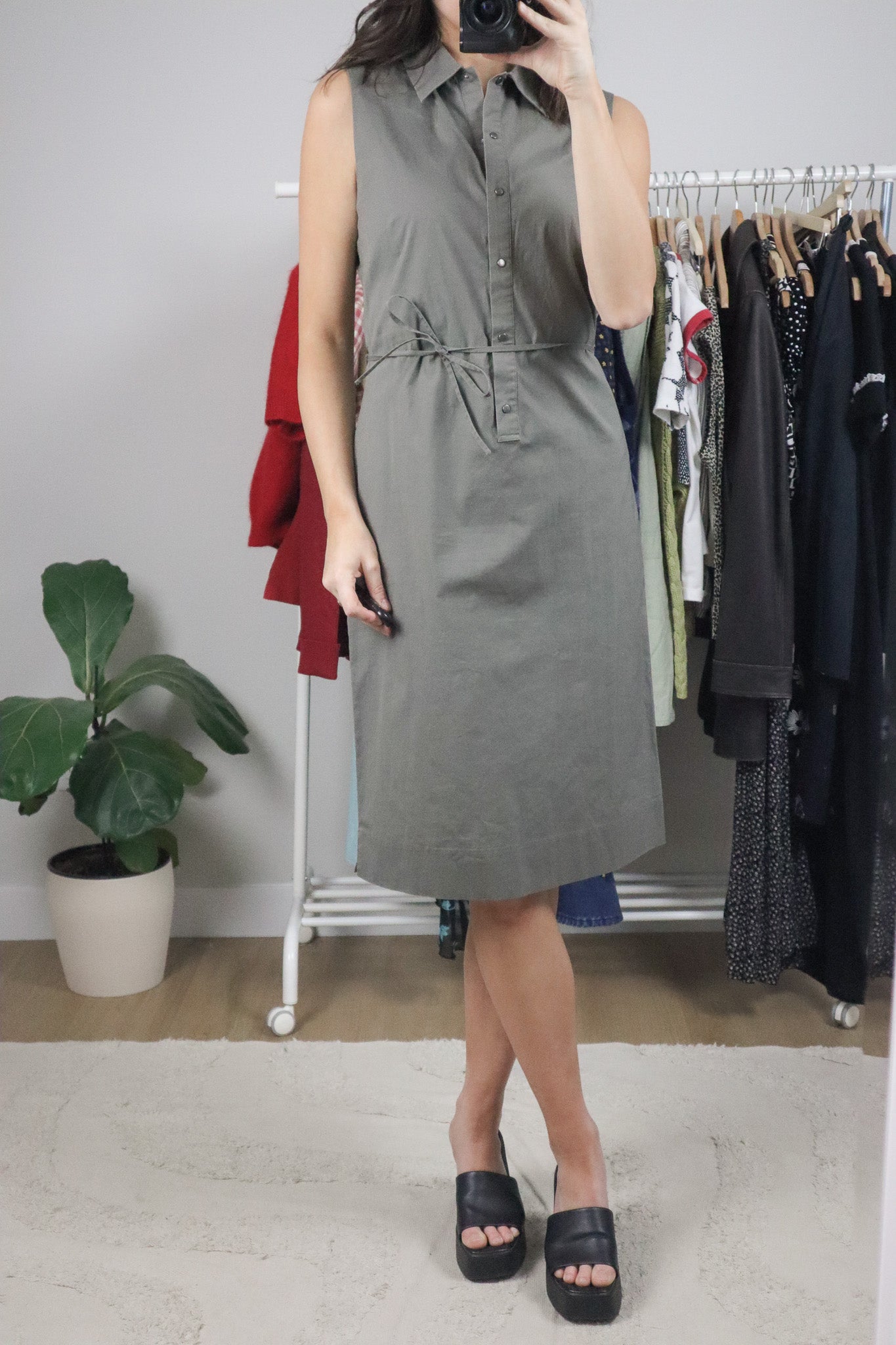 Vintage x Tie Midi Dress (4/6)