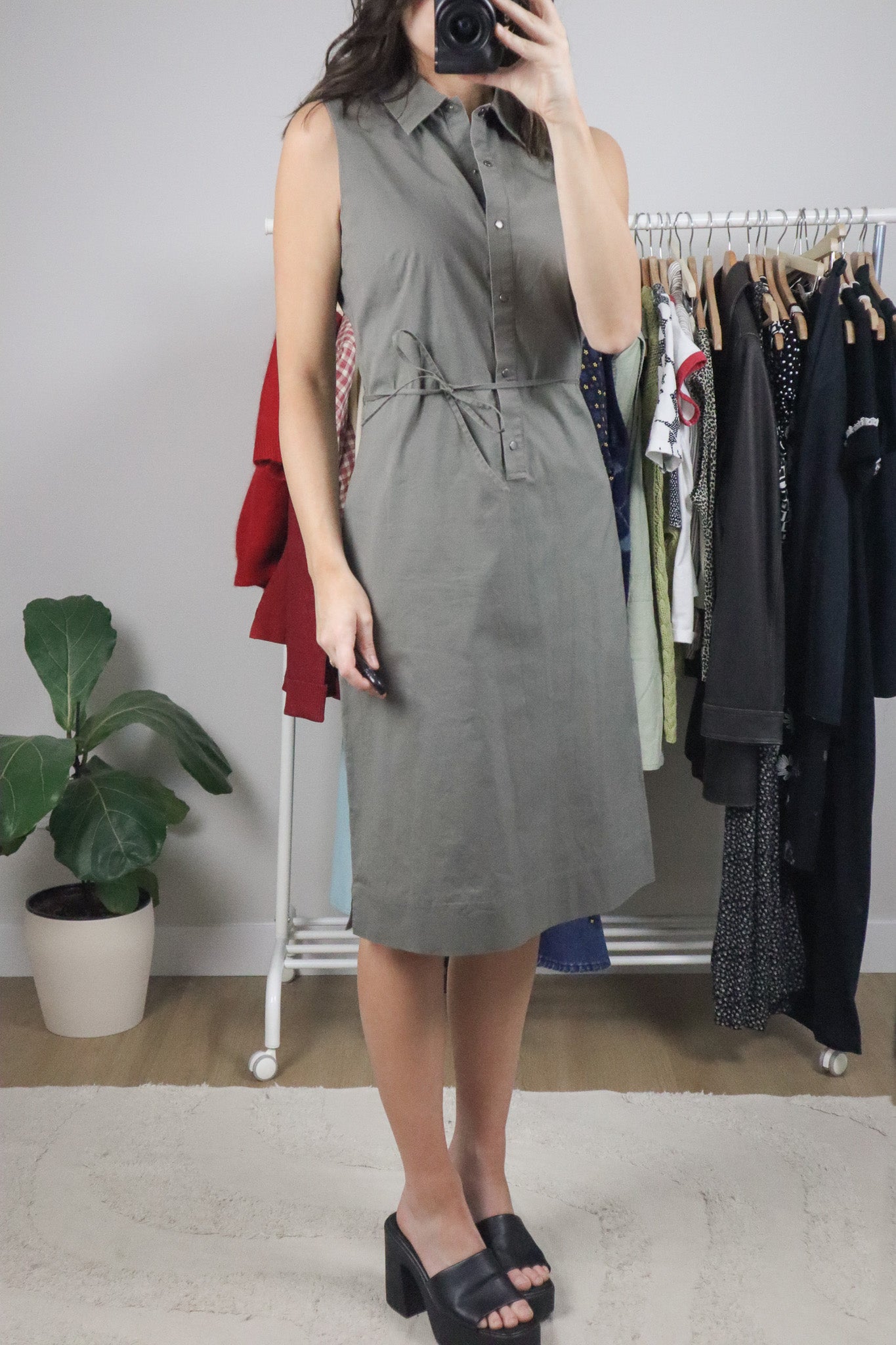 Vintage x Tie Midi Dress (4/6)