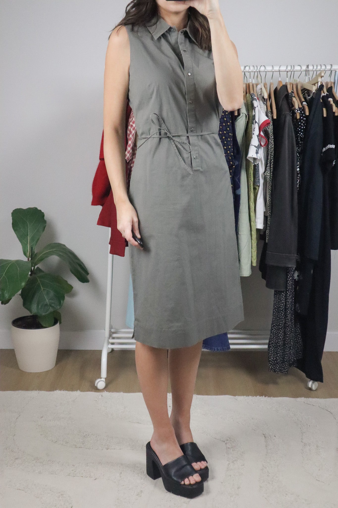 Vintage x Tie Midi Dress (4/6)