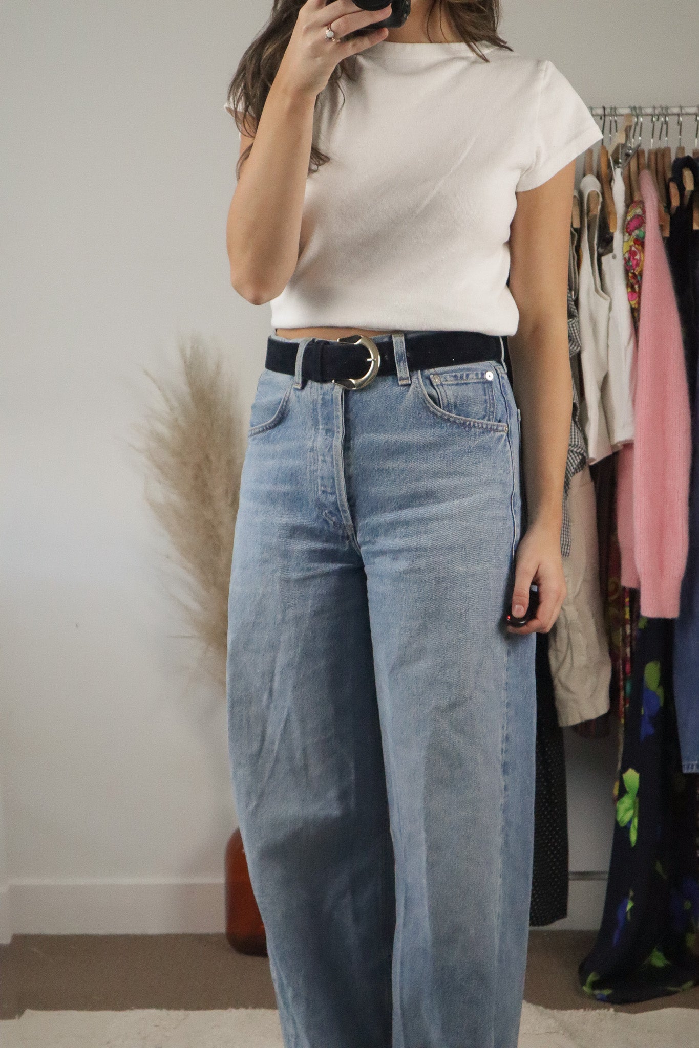 Vintage x Suede Belt (S)