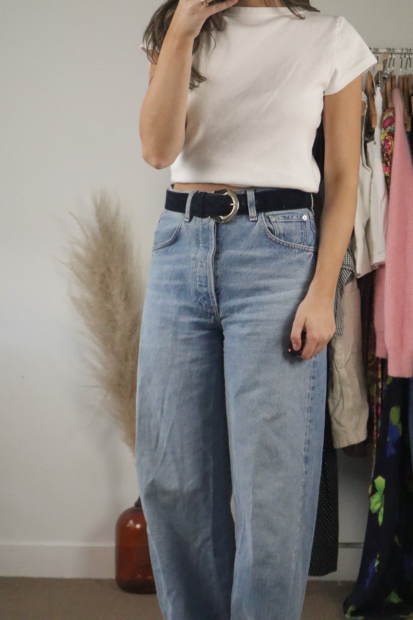 Vintage x Suede Belt (S)
