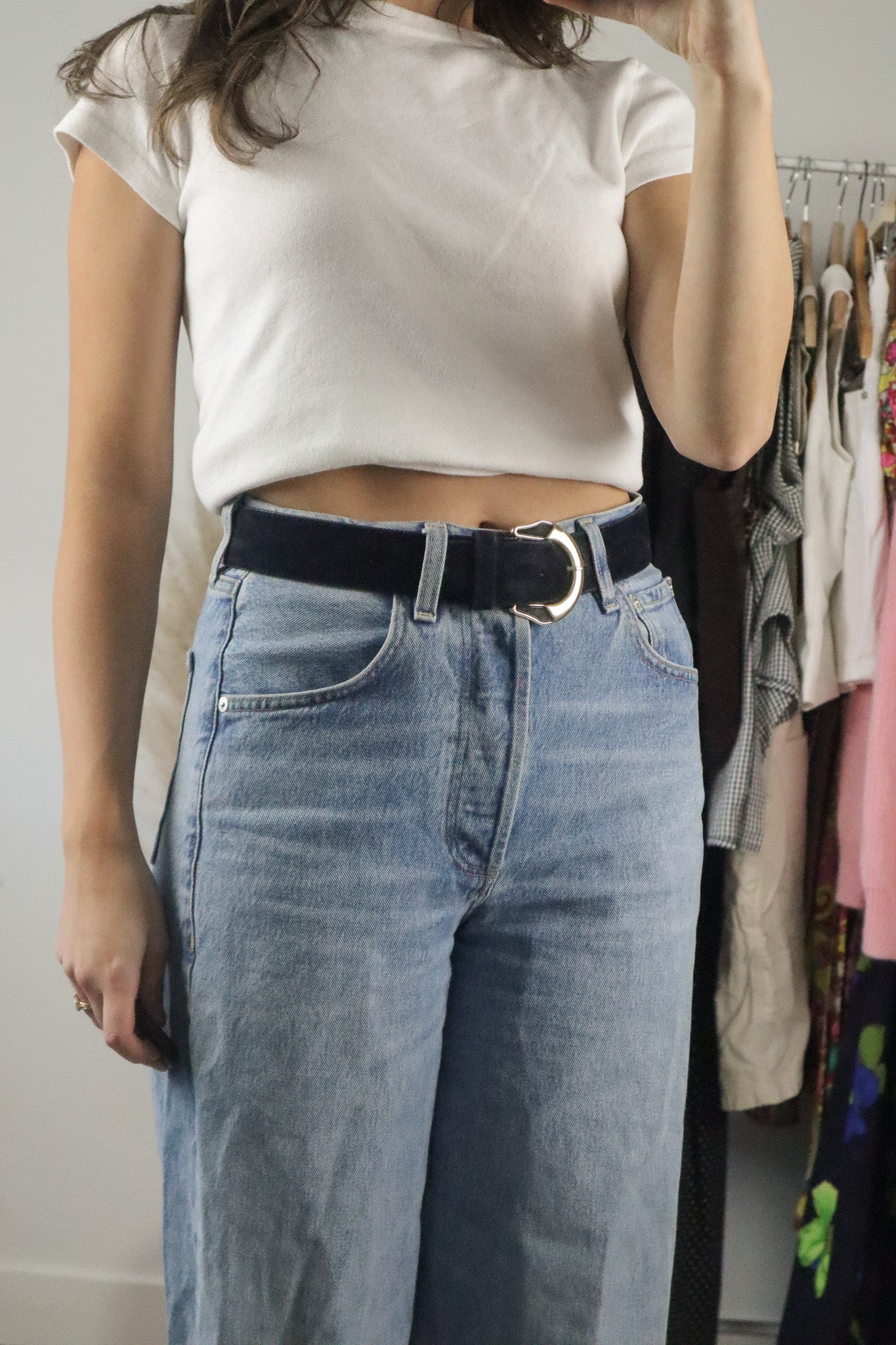 Vintage x Suede Belt (S)