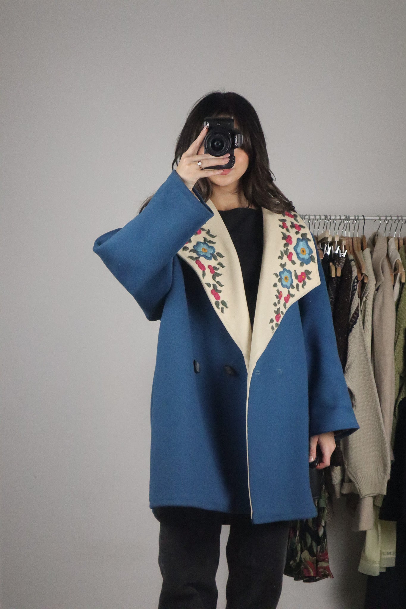 Handmade x Wool Embroidered Coat (L)