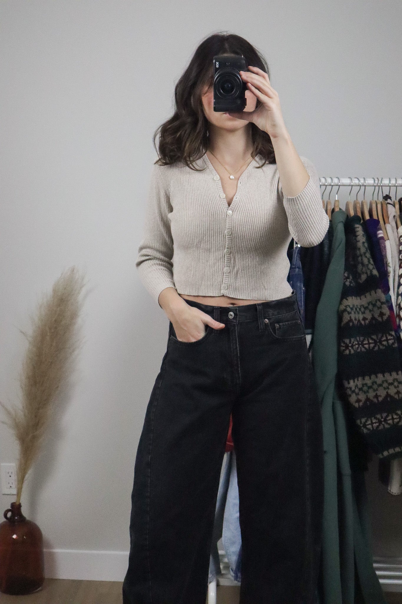 Vintage x Cropped Cardigan (XS)