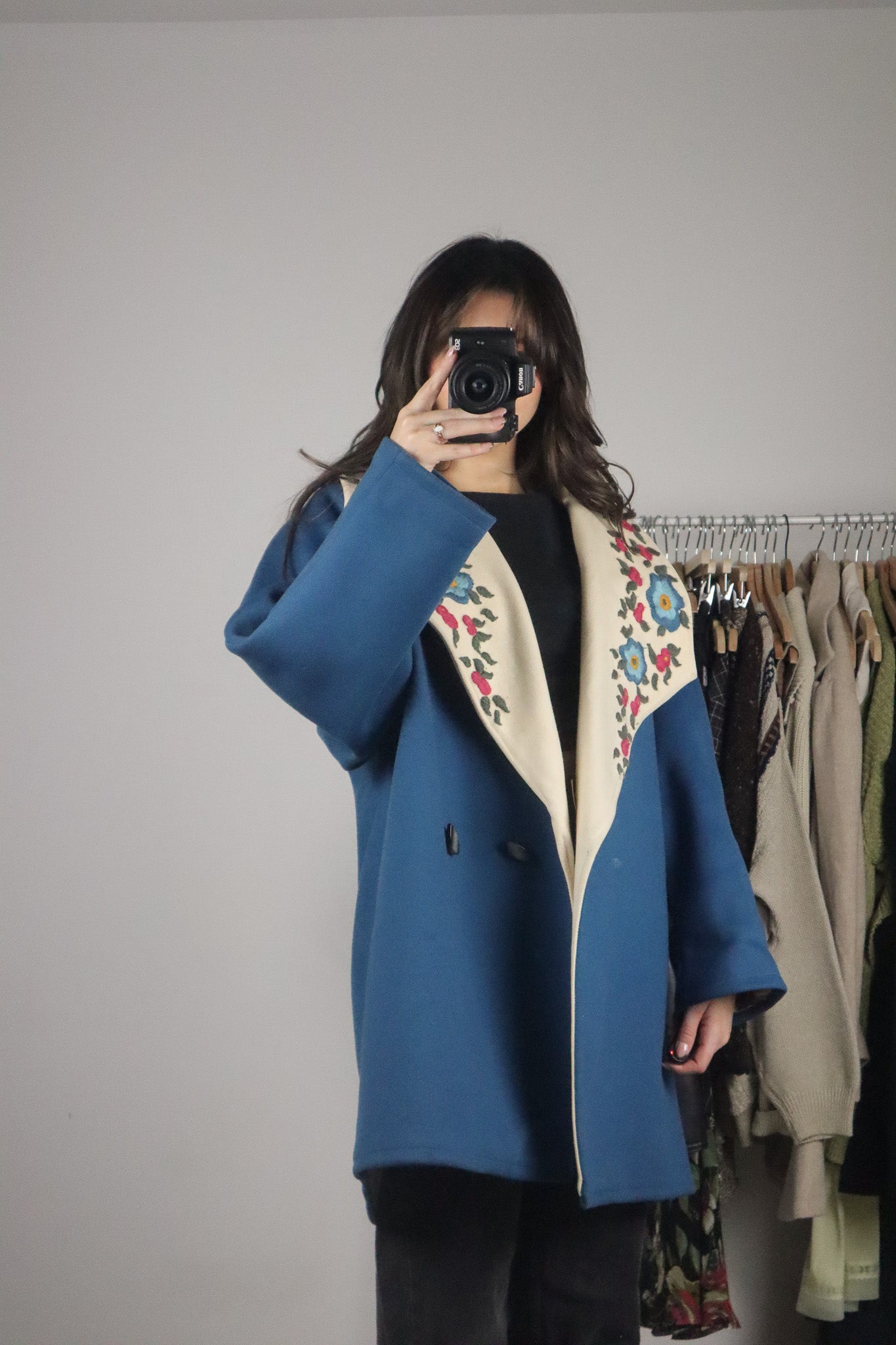 Handmade x Wool Embroidered Coat (L)
