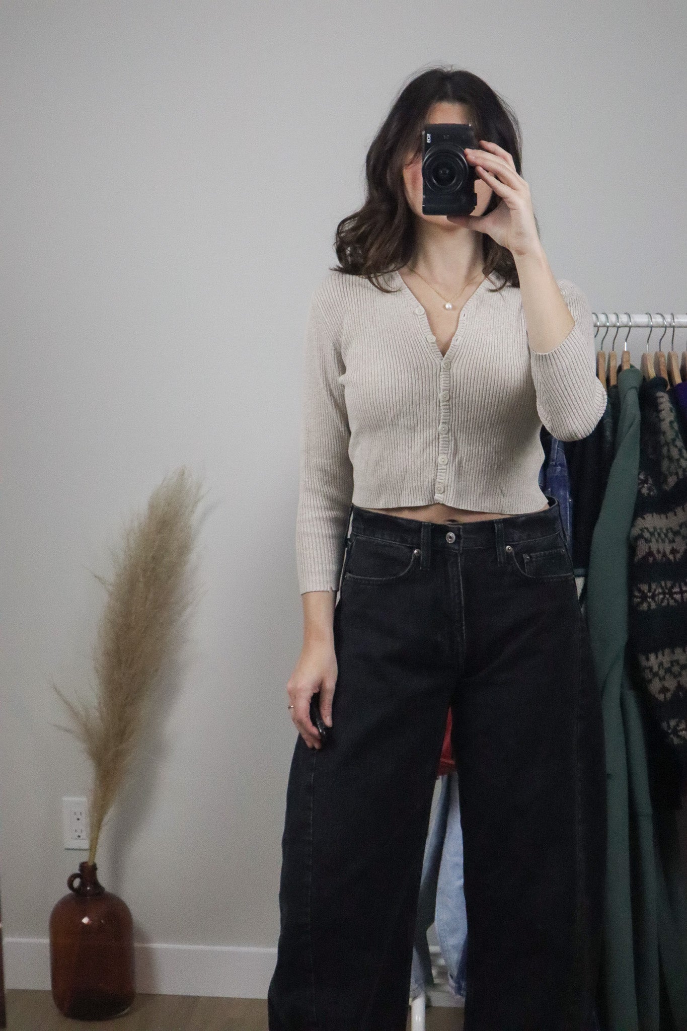 Vintage x Cropped Cardigan (XS)