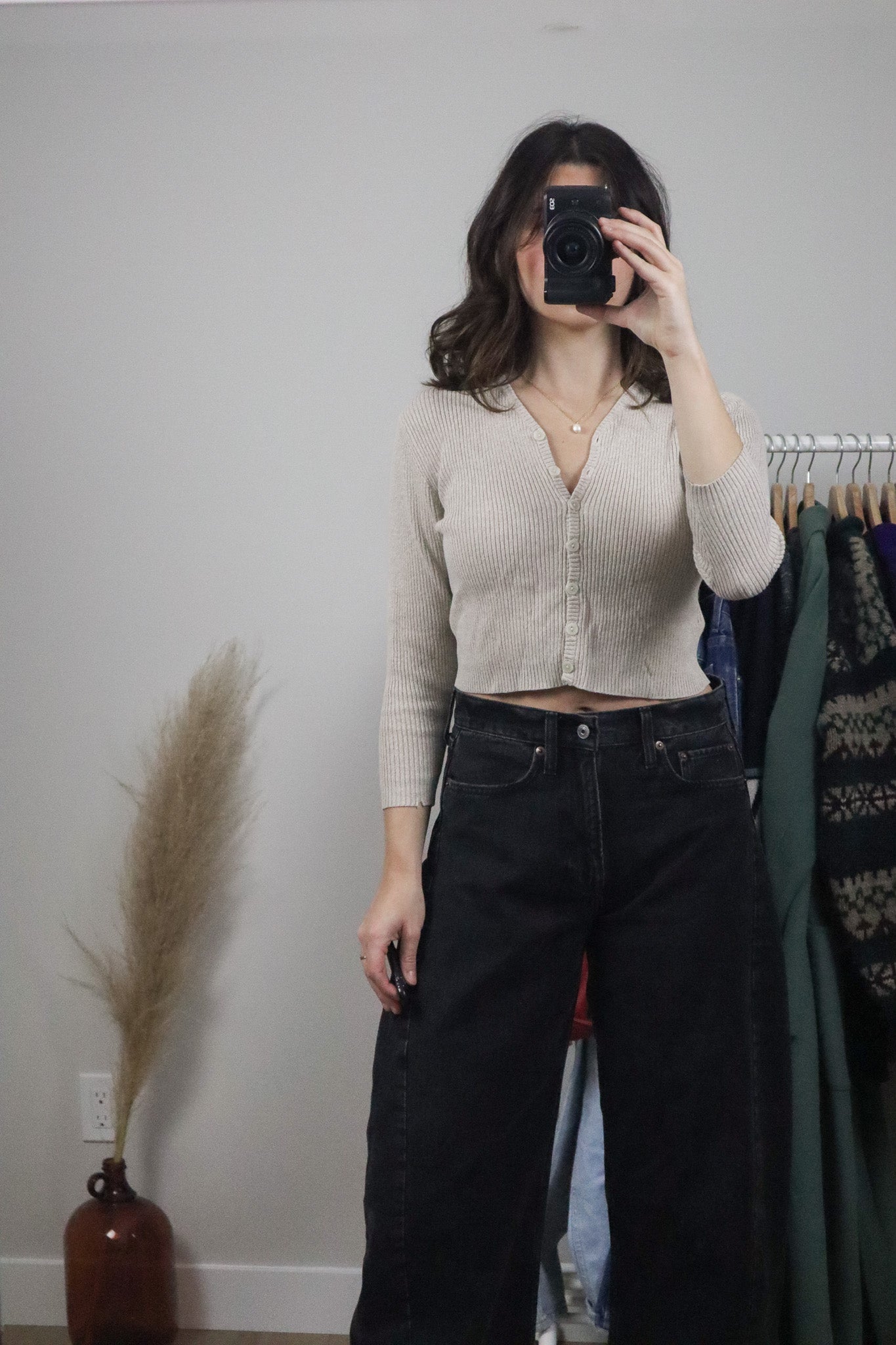 Vintage x Cropped Cardigan (XS)