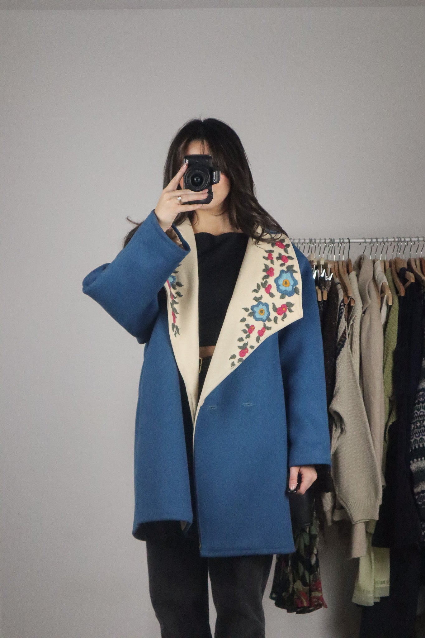 Handmade x Wool Embroidered Coat (L)