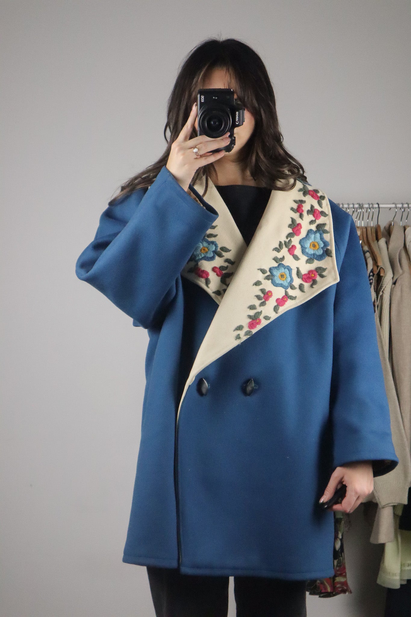 Handmade x Wool Embroidered Coat (L)