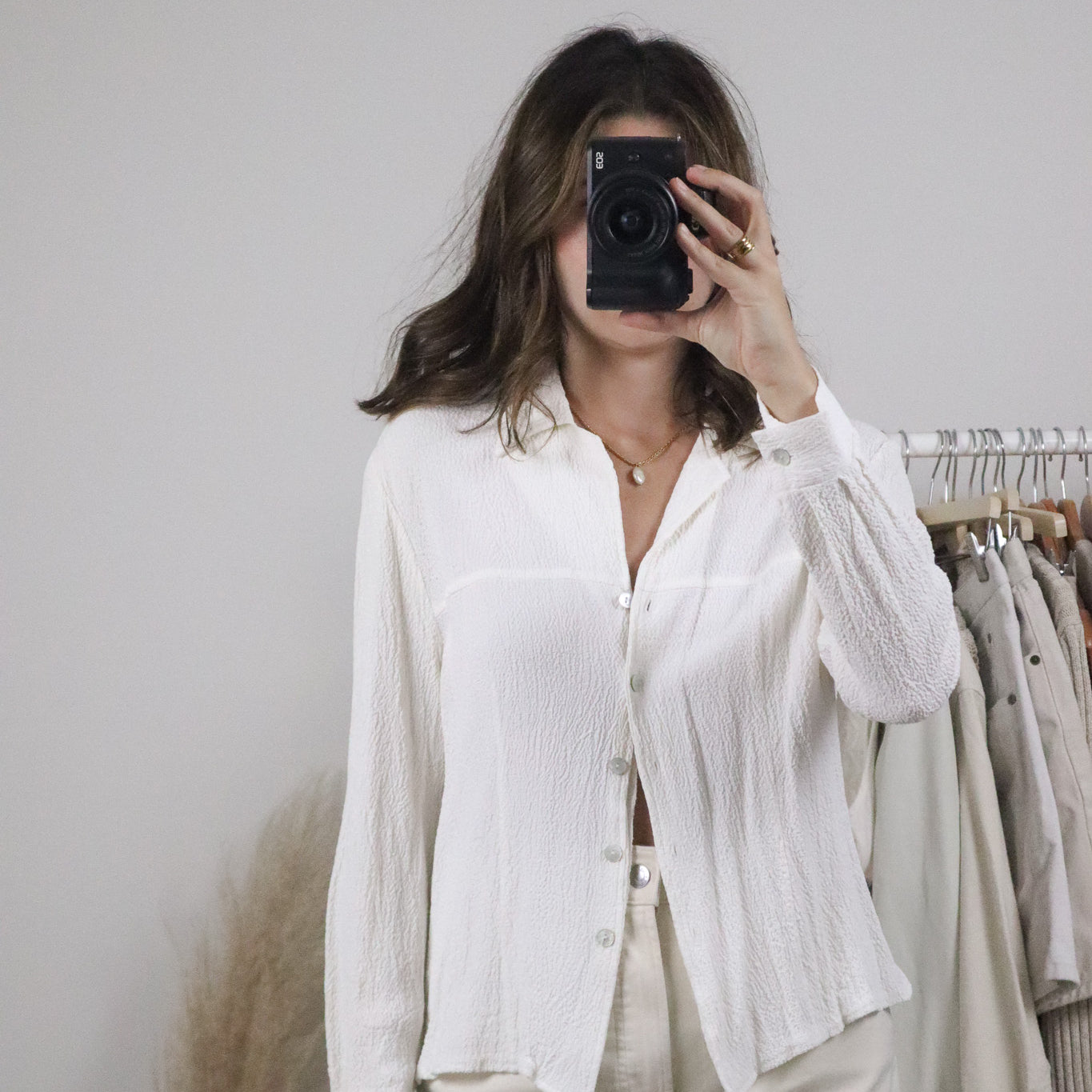 Made in Canada x Vintage x Textured Blouse (M/L)