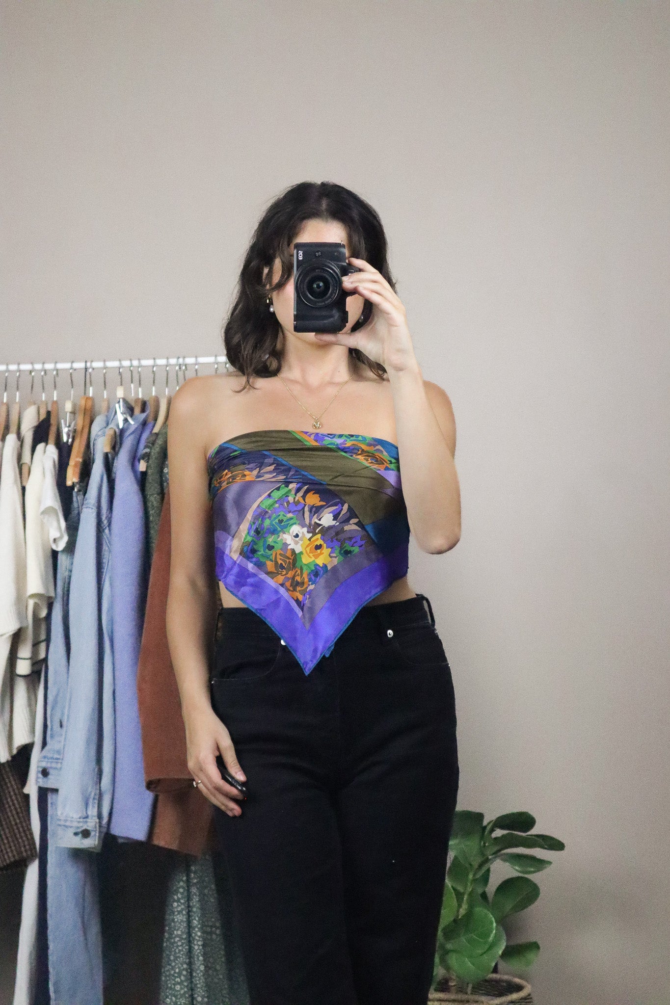 Vintage x Silk Patterned Scarf