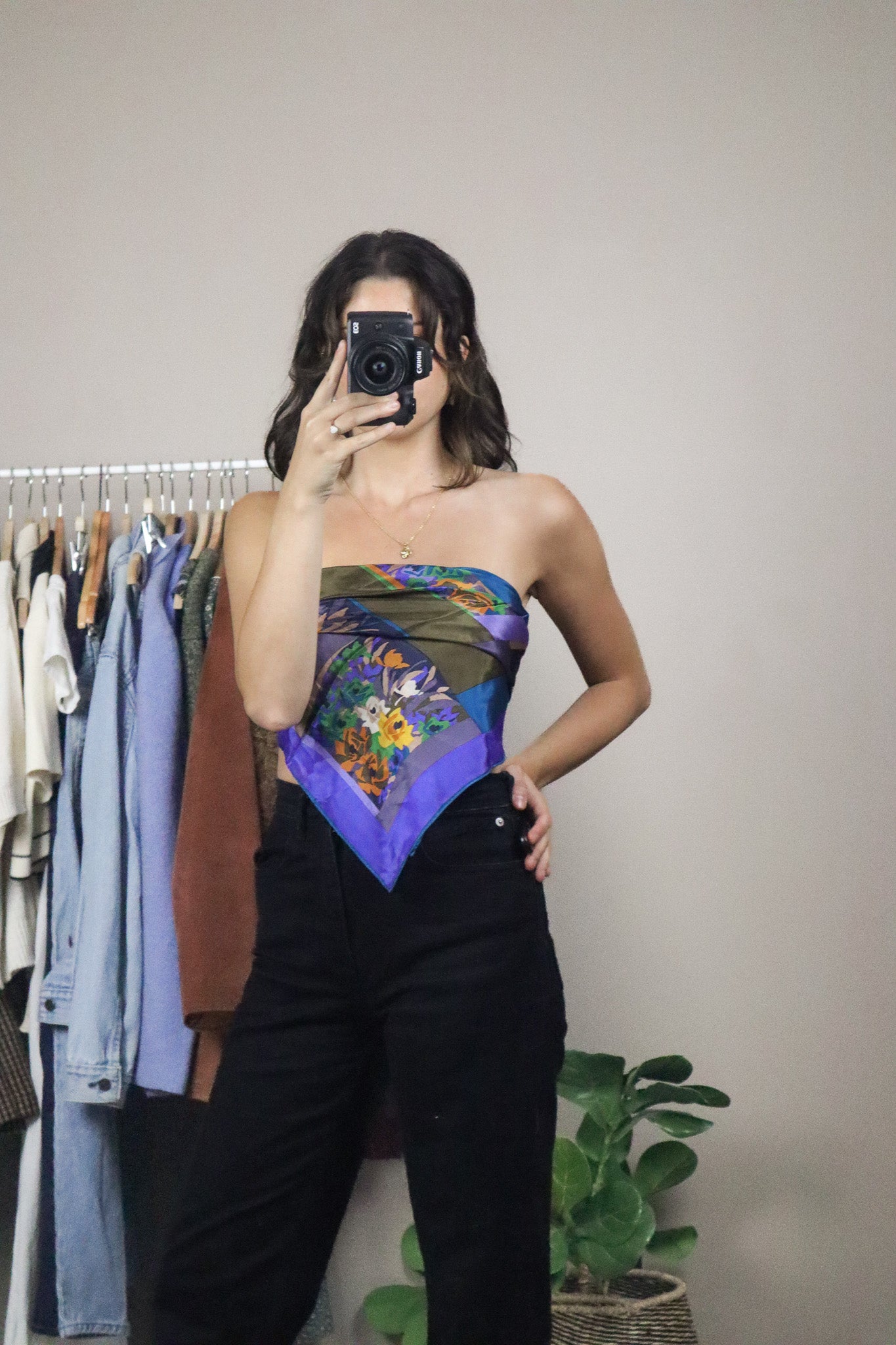 Vintage x Silk Patterned Scarf