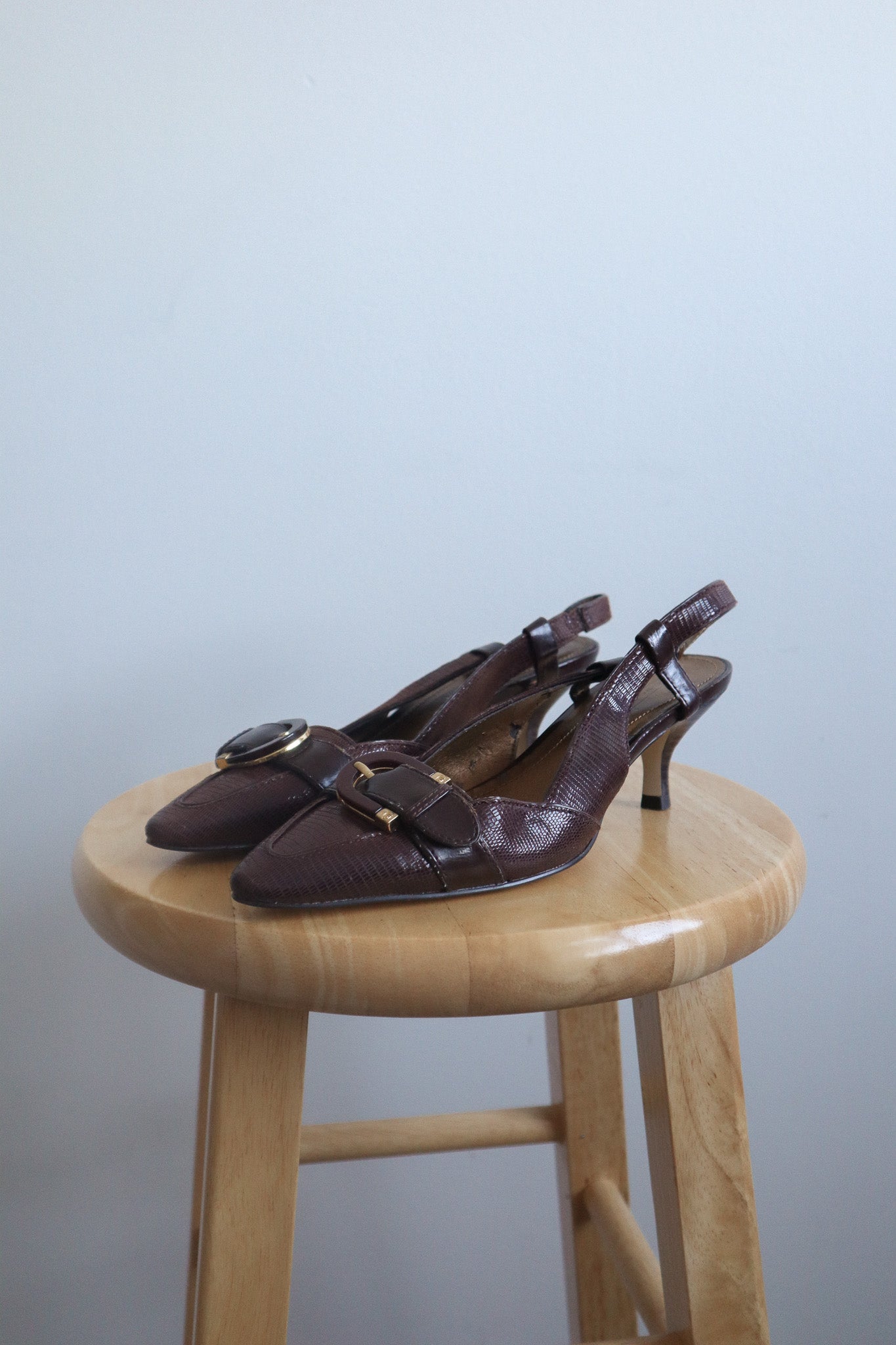 Vintage x Buckle Kitten Heels (5.5/6)