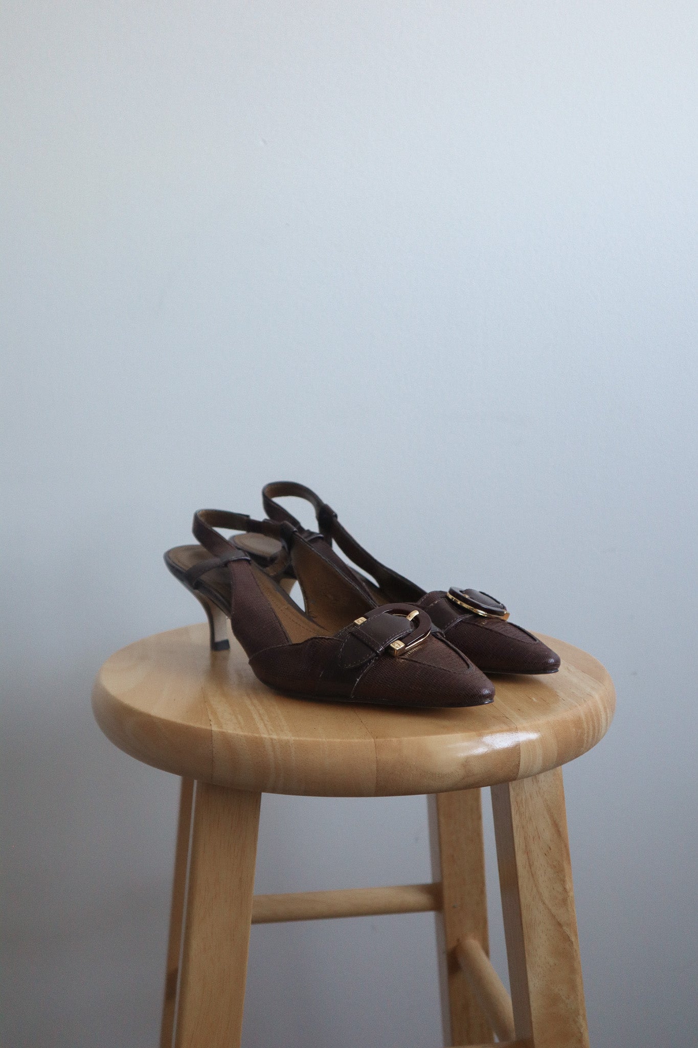 Vintage x Buckle Kitten Heels (5.5/6)