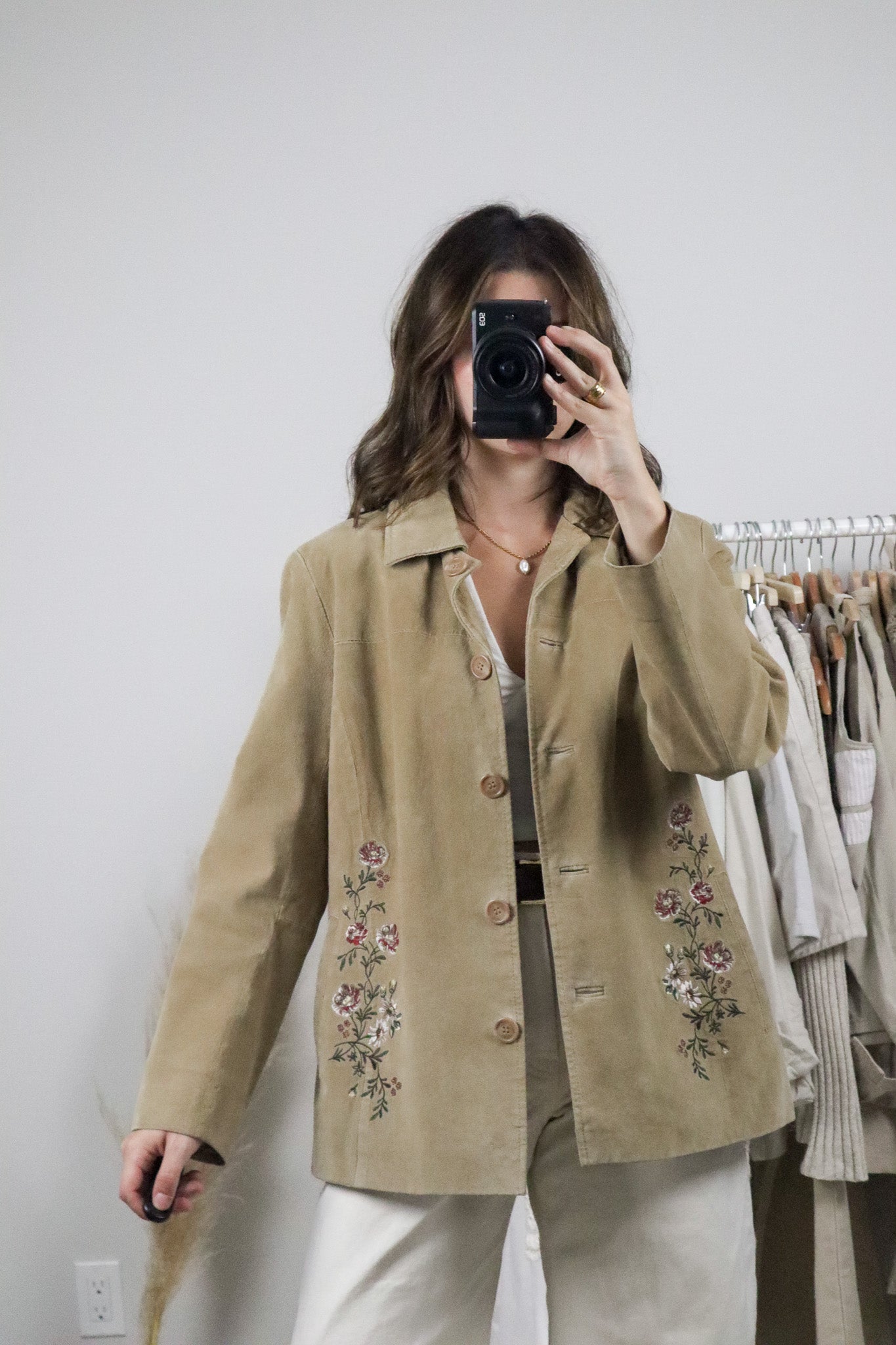 Vintage x Suede Embroidered Jacket (M)