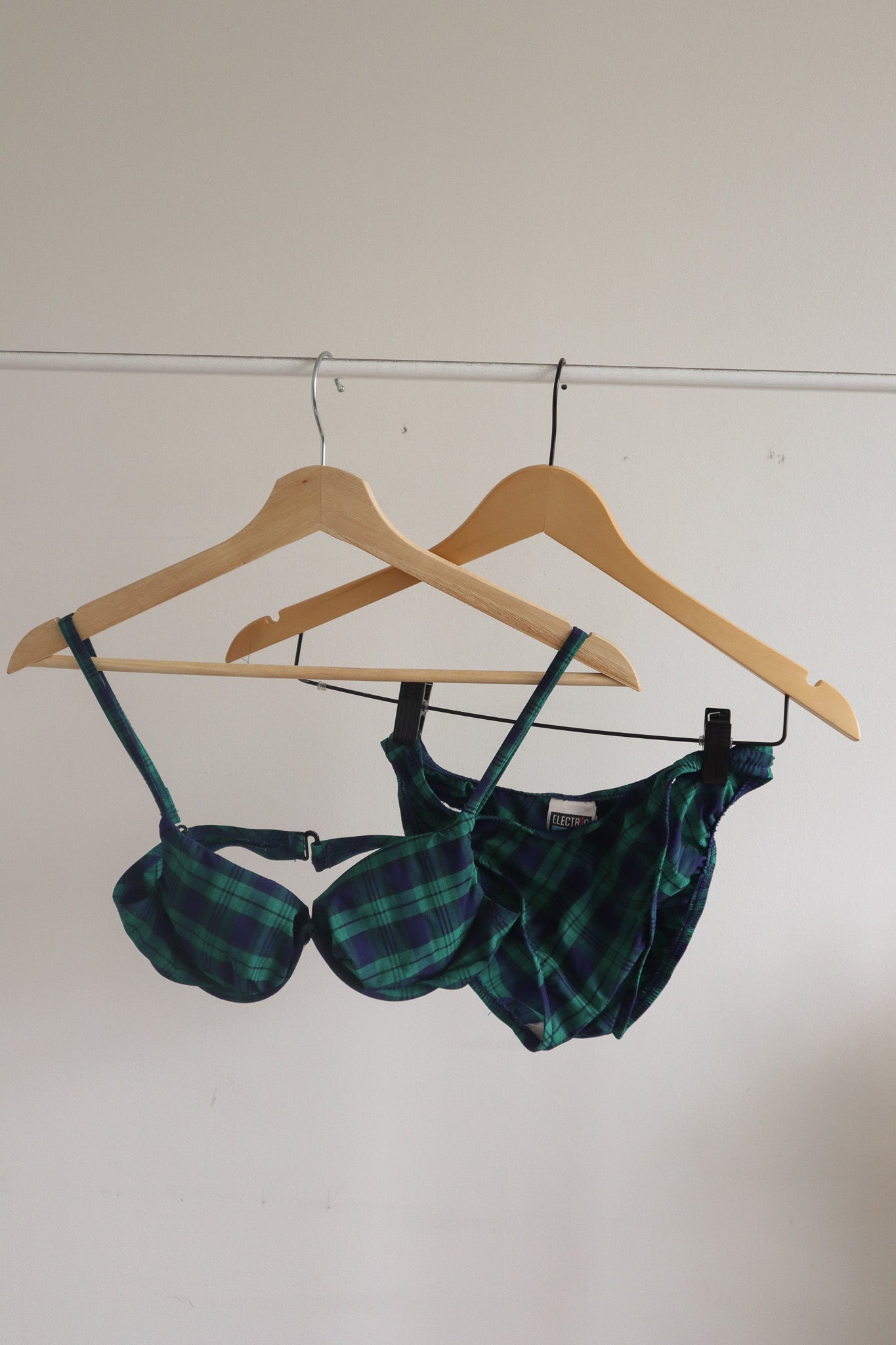 Made in USA x Vintage x Plaid Bikini (XS)