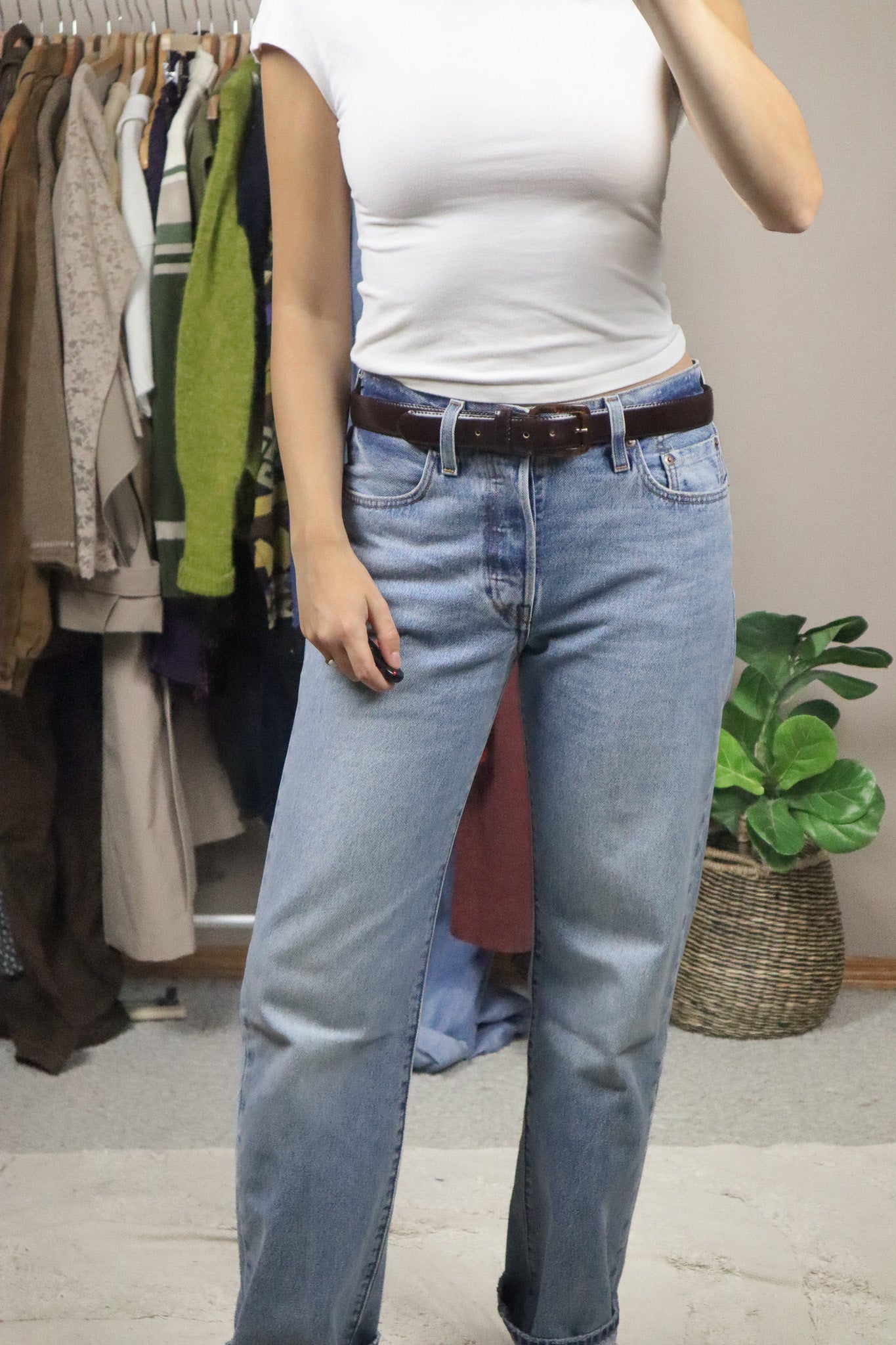 Made in Canada x Vintage x Leather Belt (M/L)