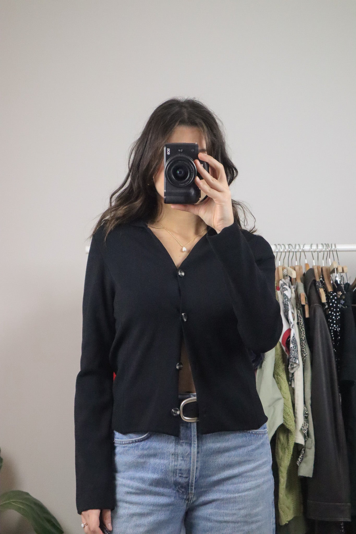 Vintage x Collared Long Sleeve Knit (S)