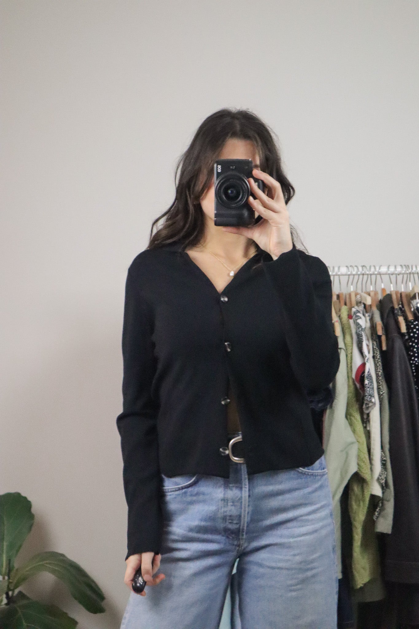 Vintage x Collared Long Sleeve Knit (S)