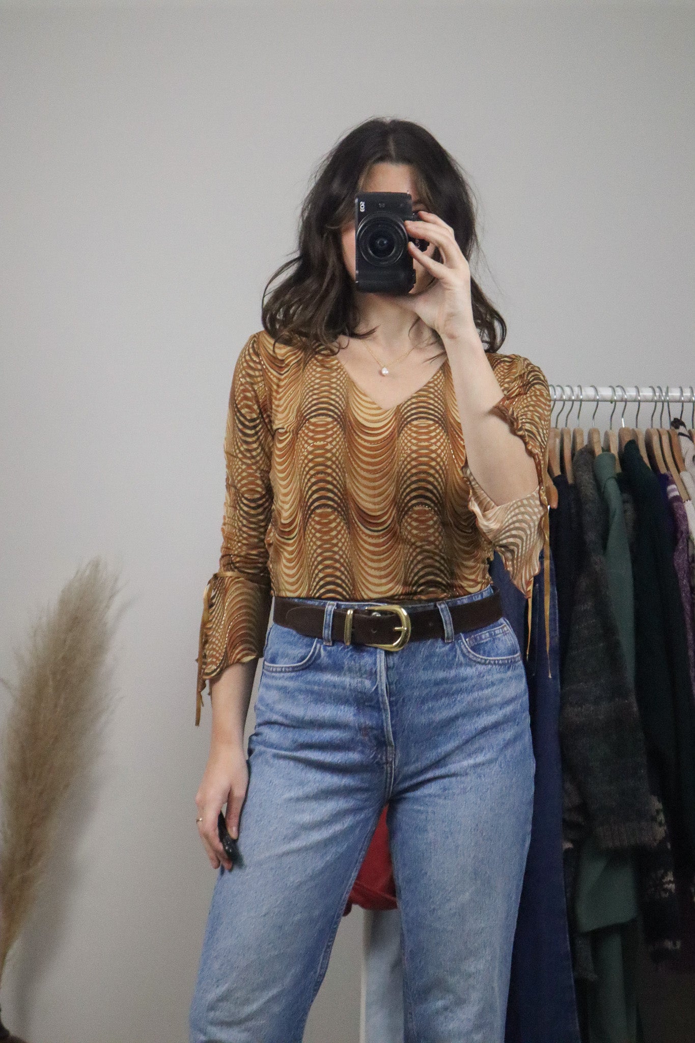 Made in Canada x Vintage x Patterned Blouse (S/M)