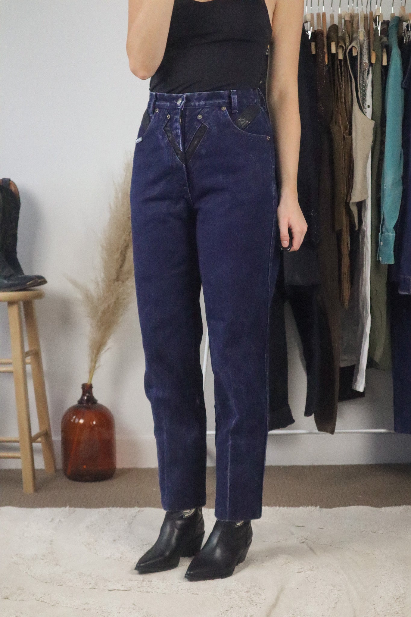 Made in USA x Vintage x Two-Tone Western Jeans (4)