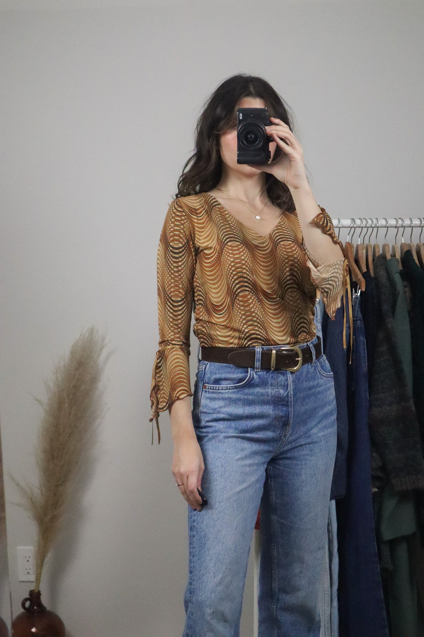 Made in Canada x Vintage x Patterned Blouse (S/M)