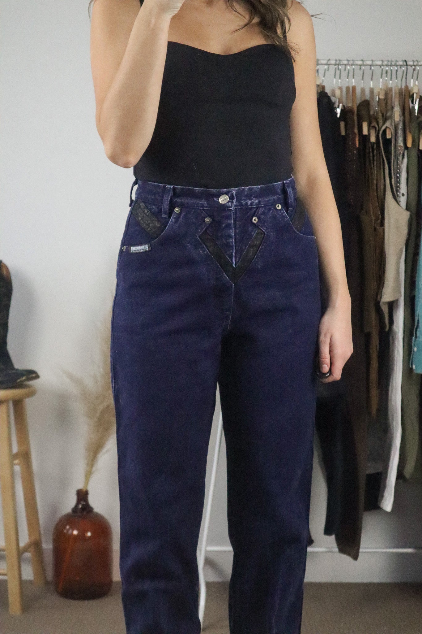 Made in USA x Vintage x Two-Tone Western Jeans (4)