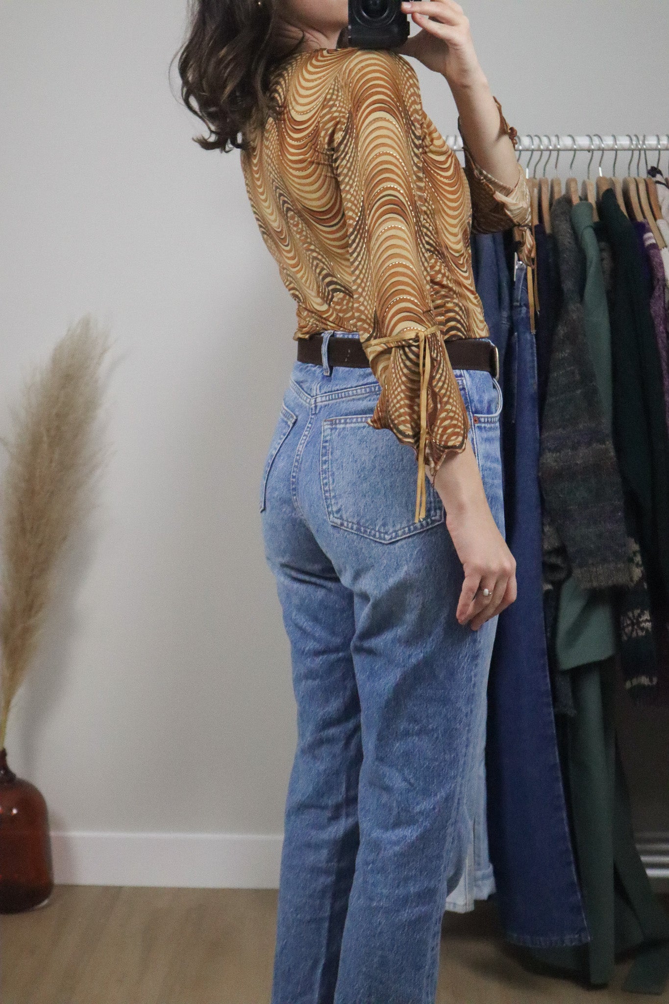 Made in Canada x Vintage x Patterned Blouse (S/M)