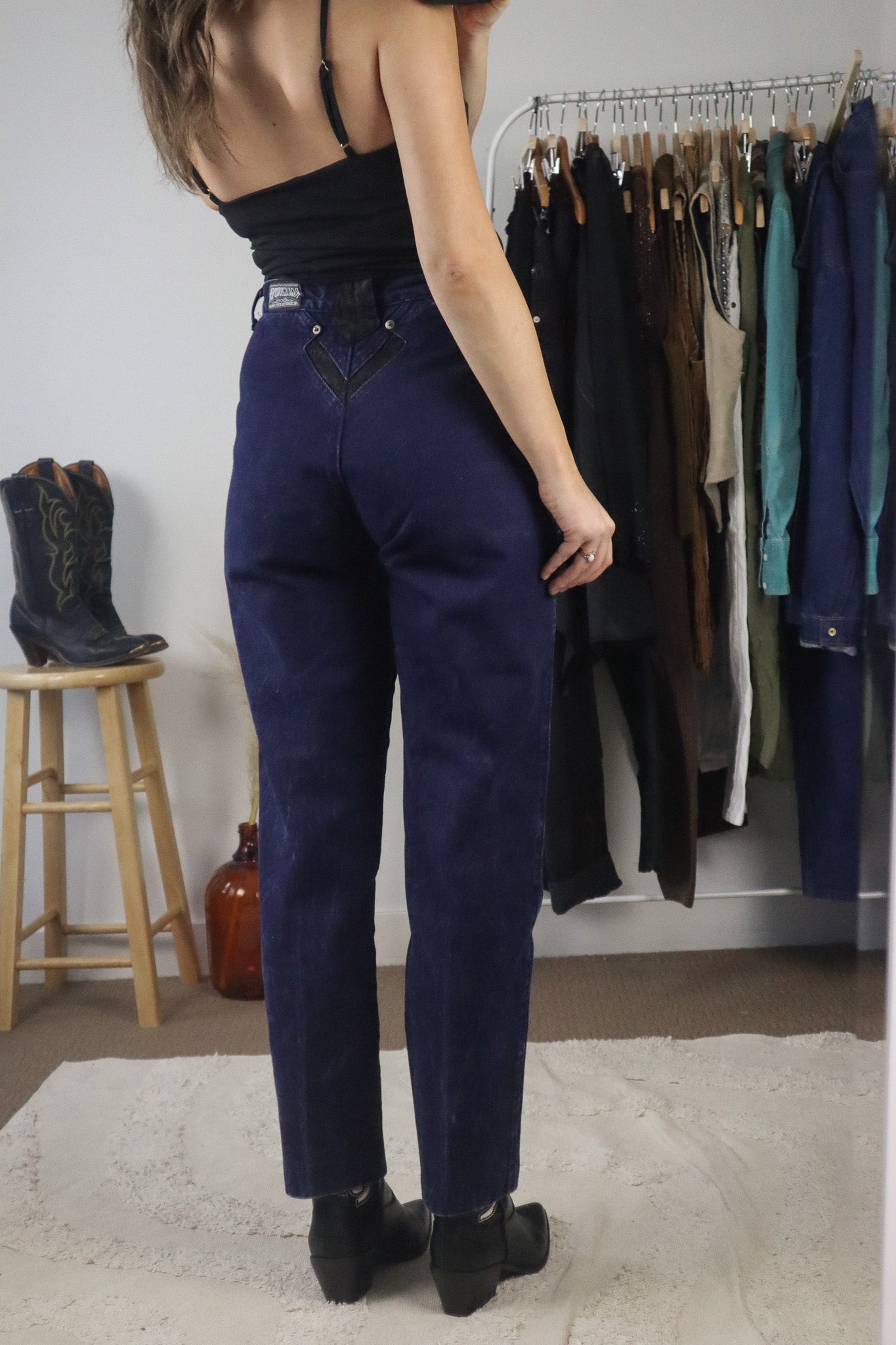Made in USA x Vintage x Two-Tone Western Jeans (4)
