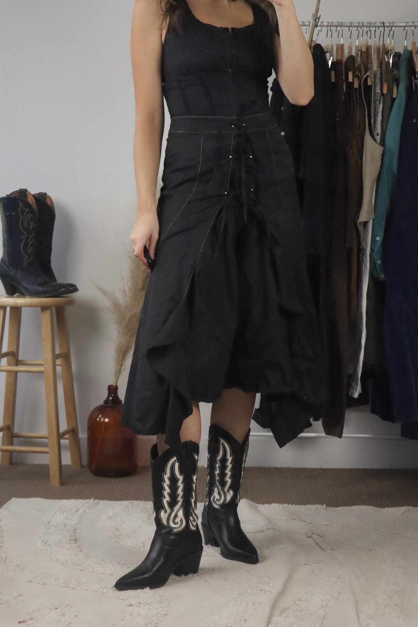 Vintage x Ruffle Midi Skirt (4)