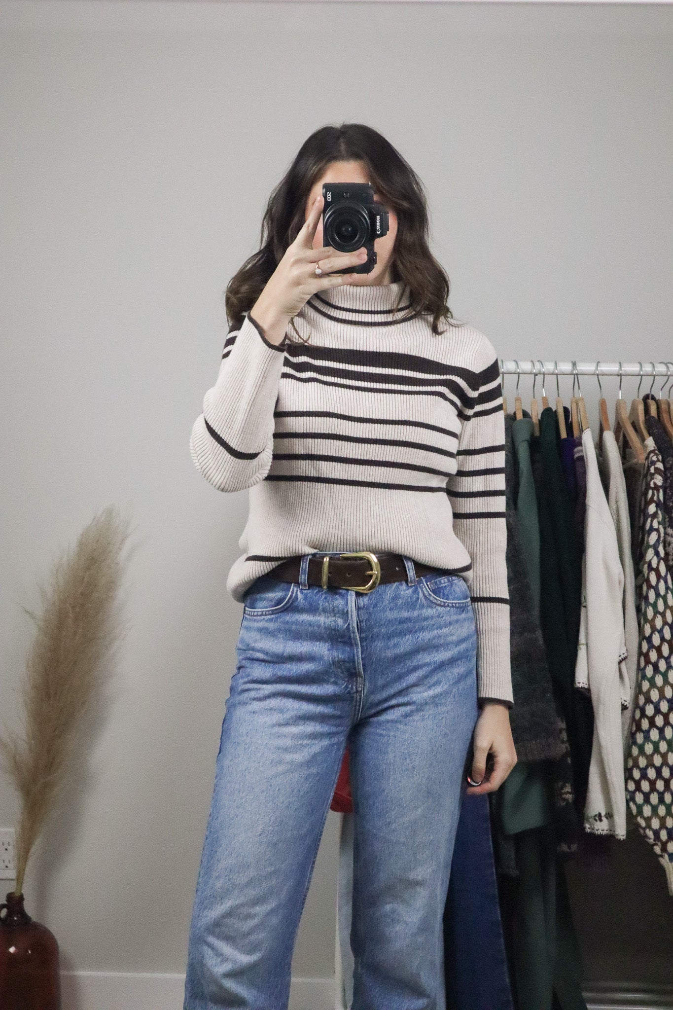 Vintage x Striped Turtleneck (M)