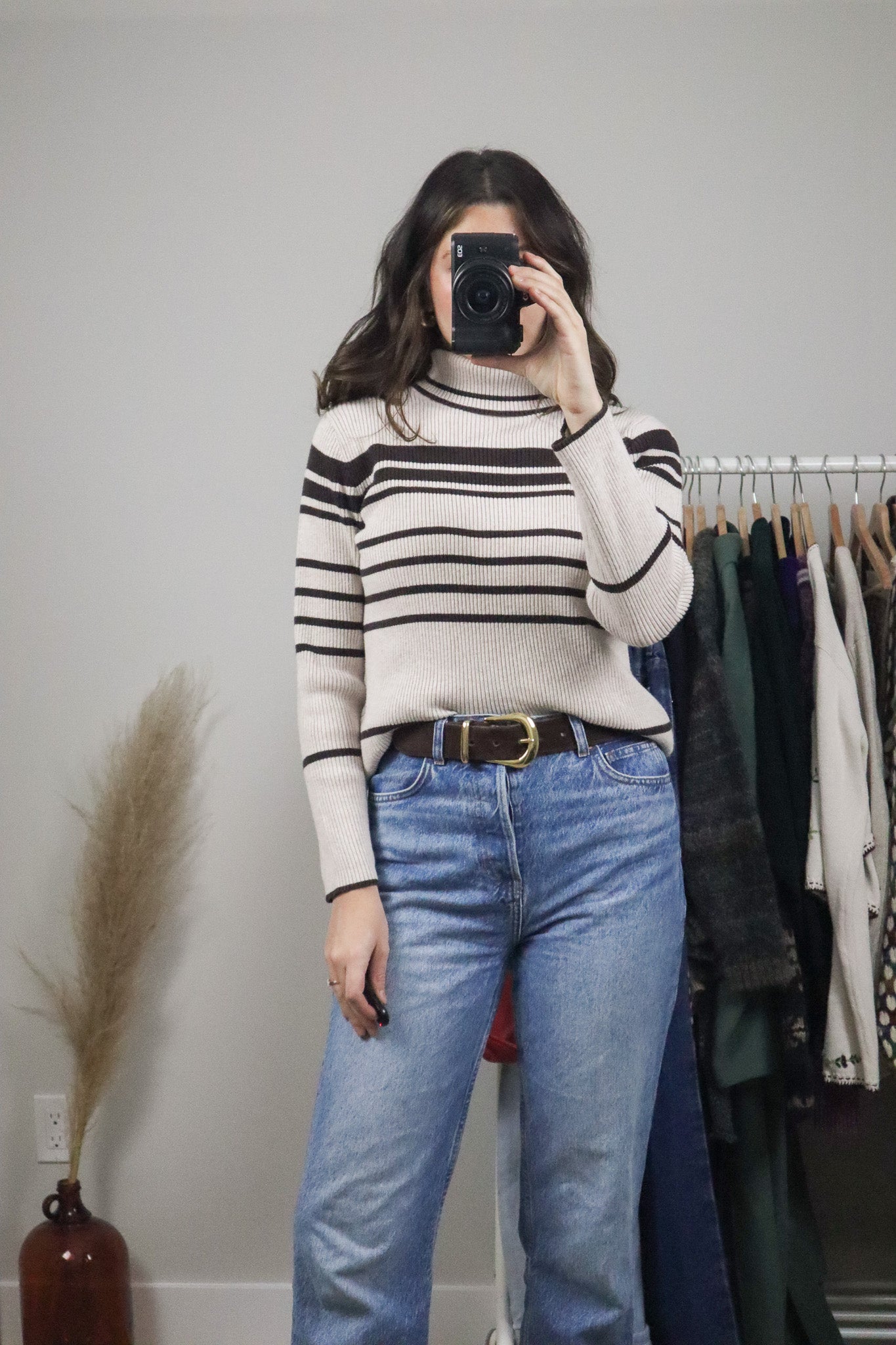 Vintage x Striped Turtleneck (M)