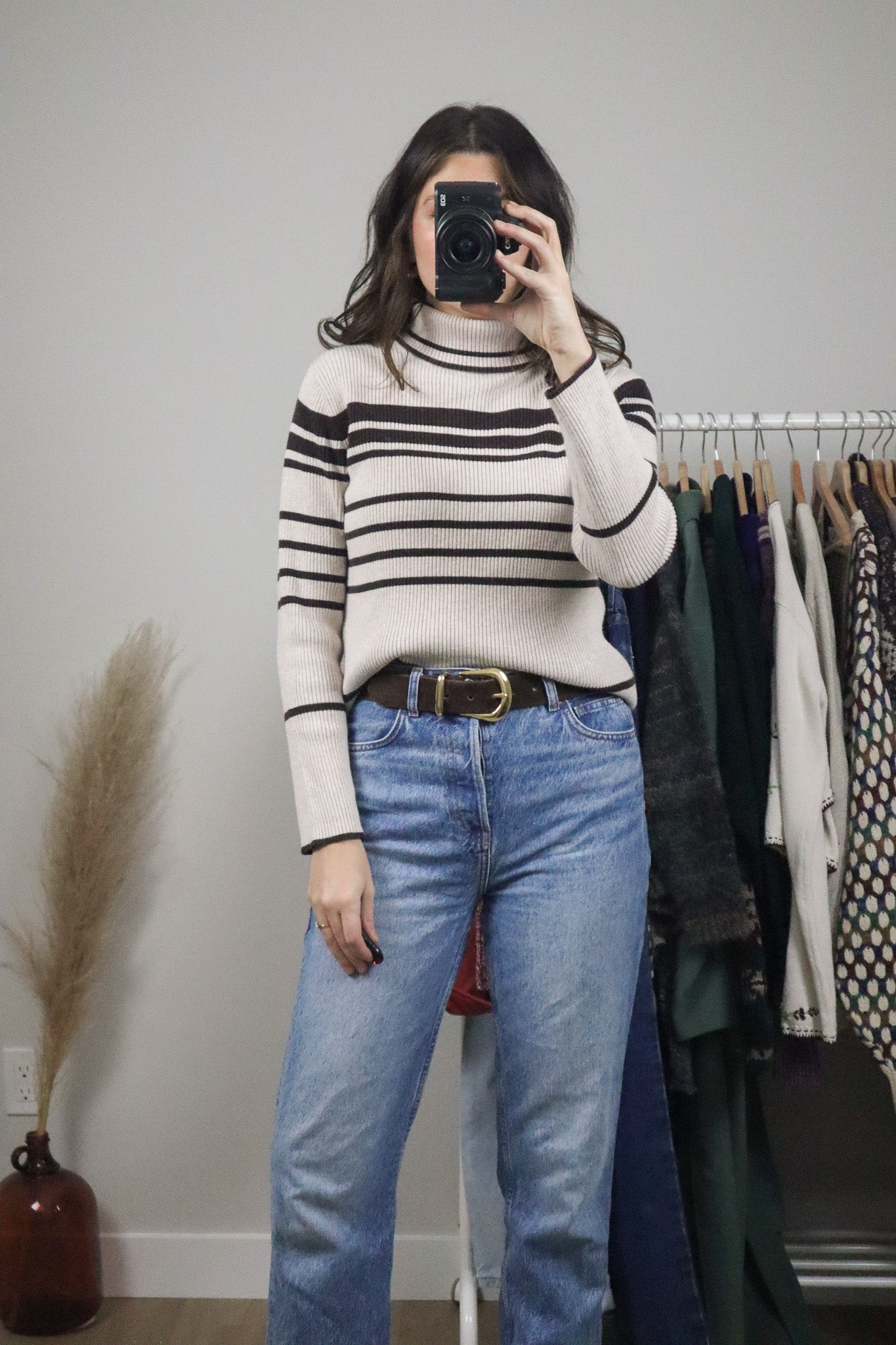 Vintage x Striped Turtleneck (M)
