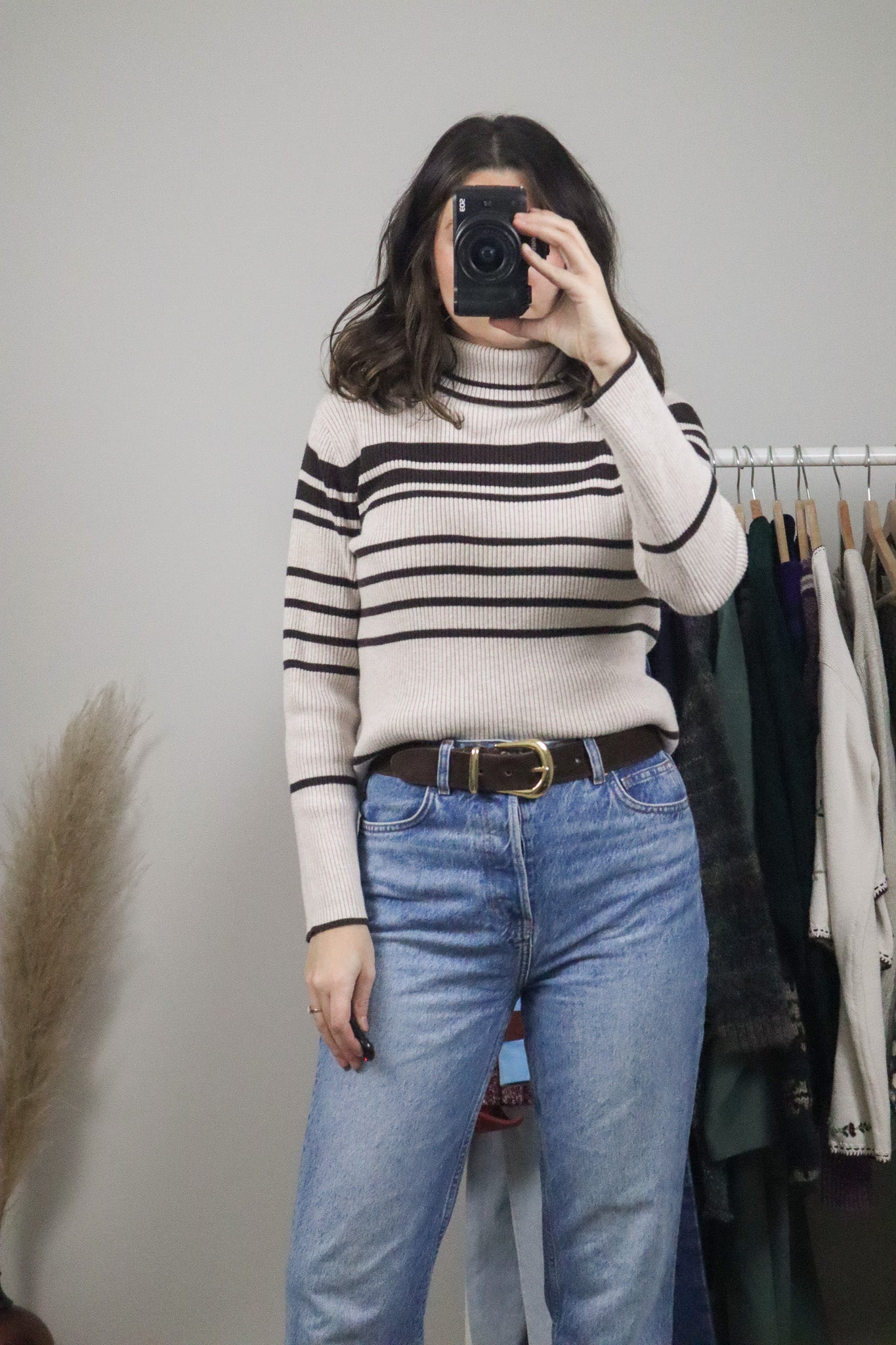 Vintage x Striped Turtleneck (M)