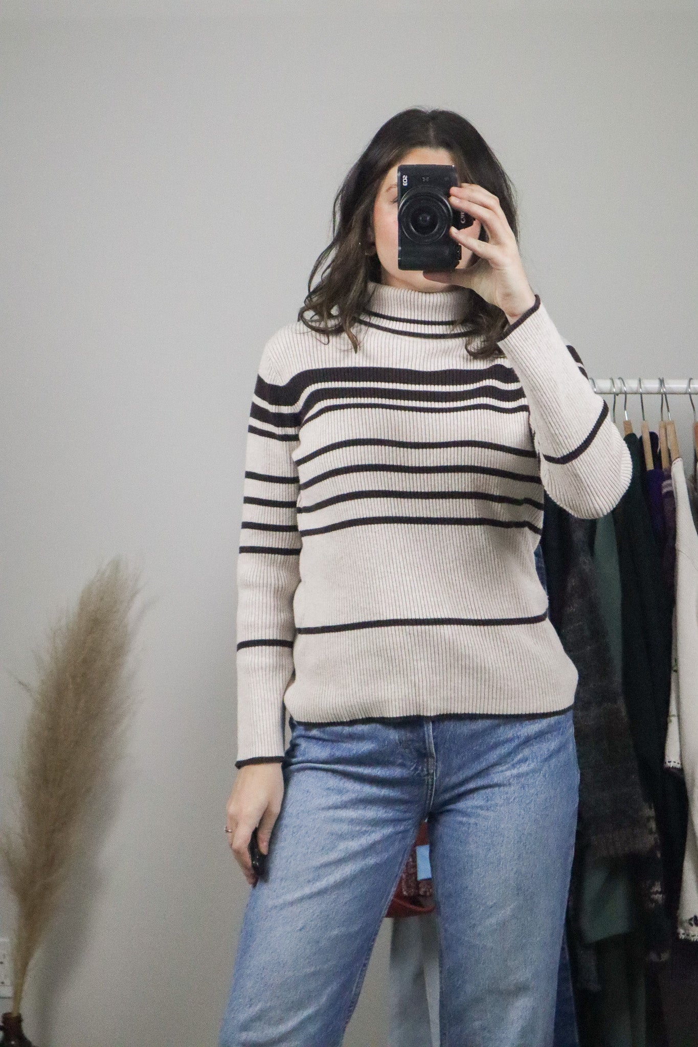 Vintage x Striped Turtleneck (M)