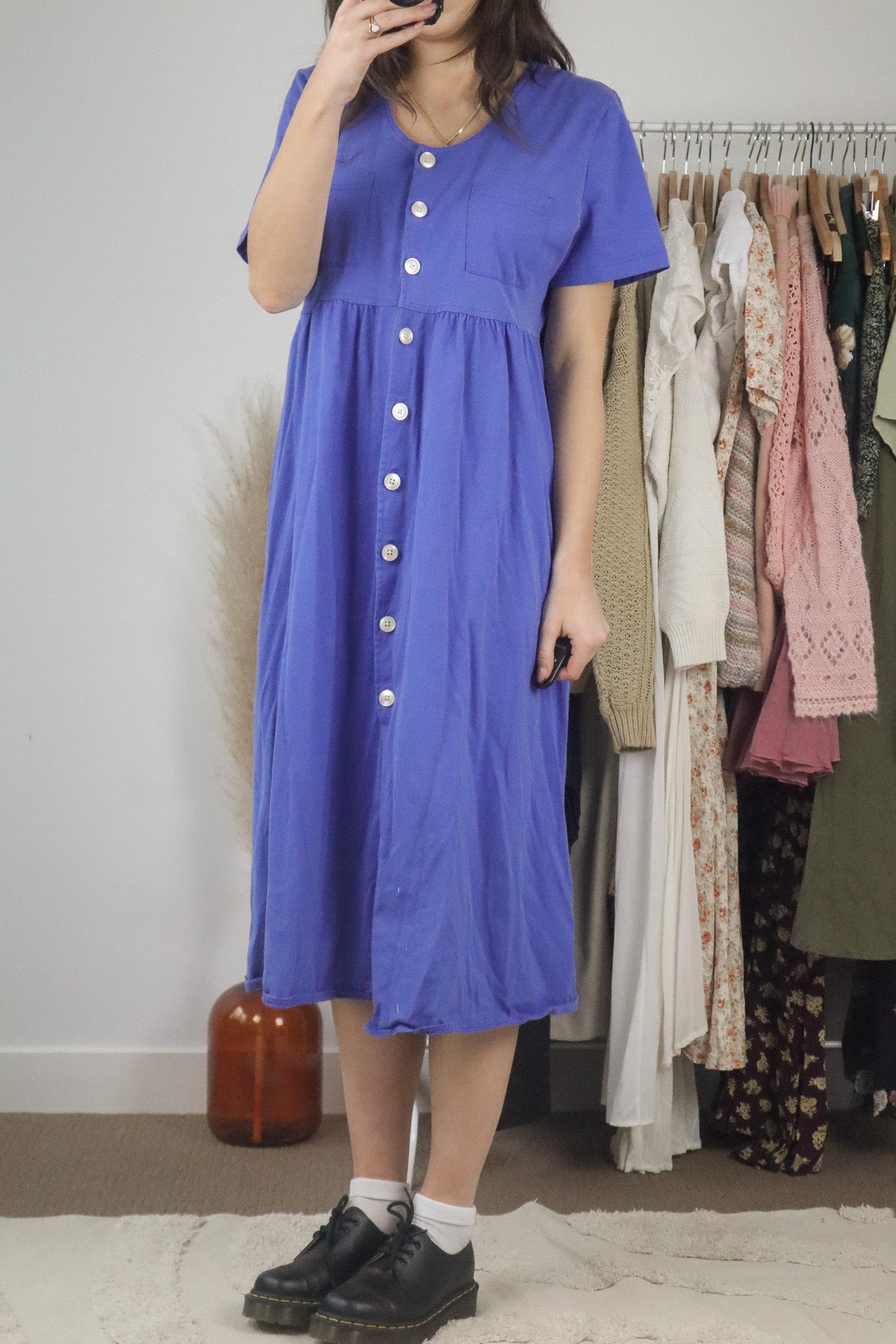 Vintage x Button Down Dress (4/6)