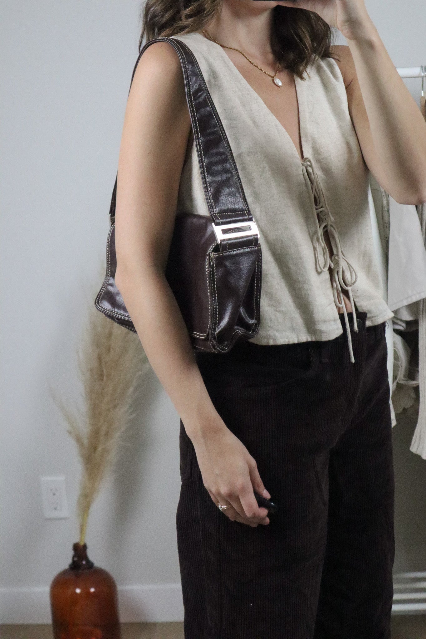 Vintage x Faux Leather Purse