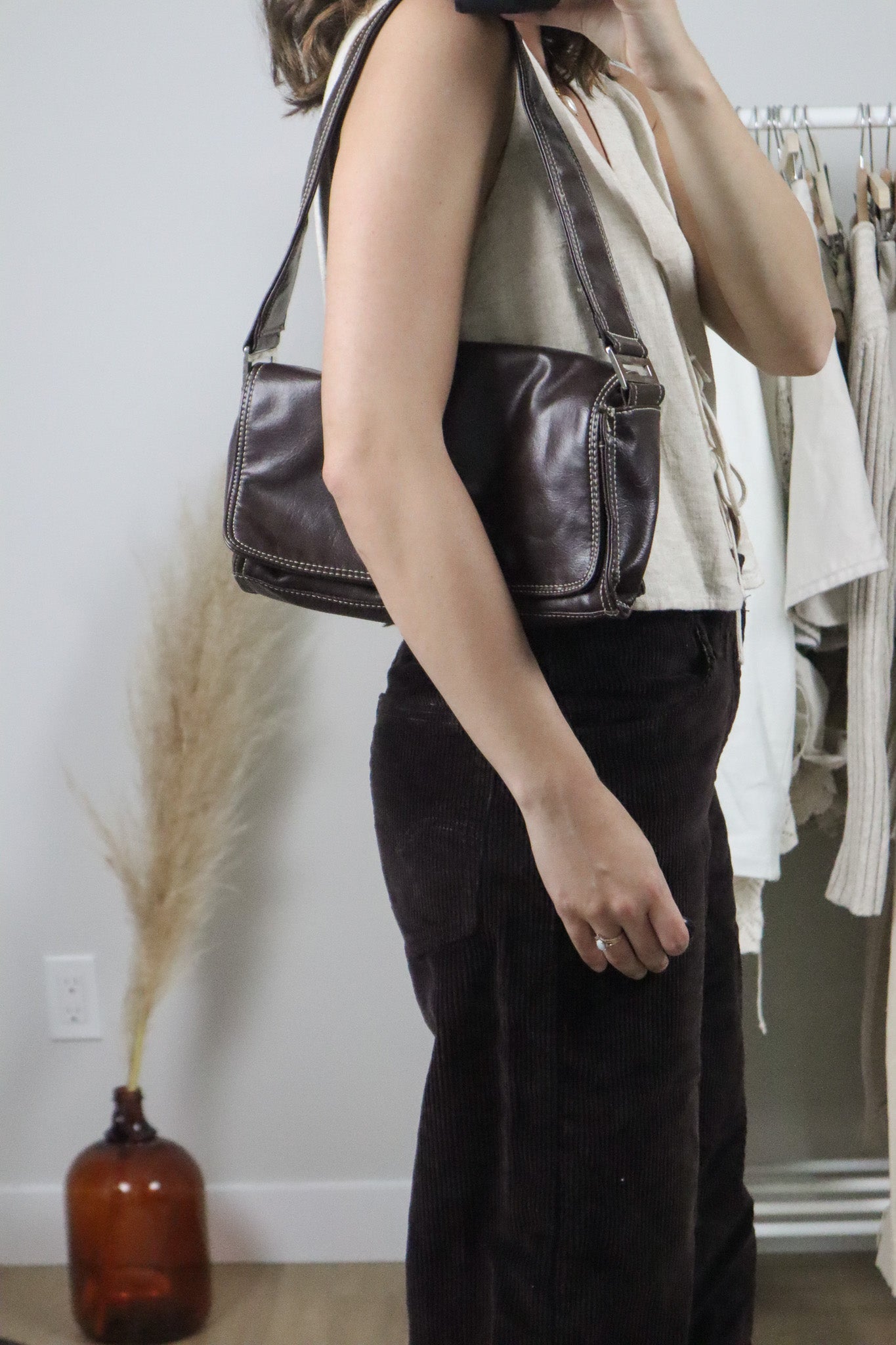Vintage x Faux Leather Purse
