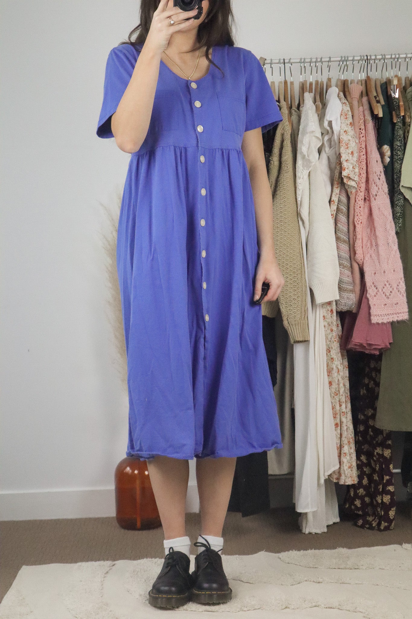Vintage x Button Down Dress (4/6)