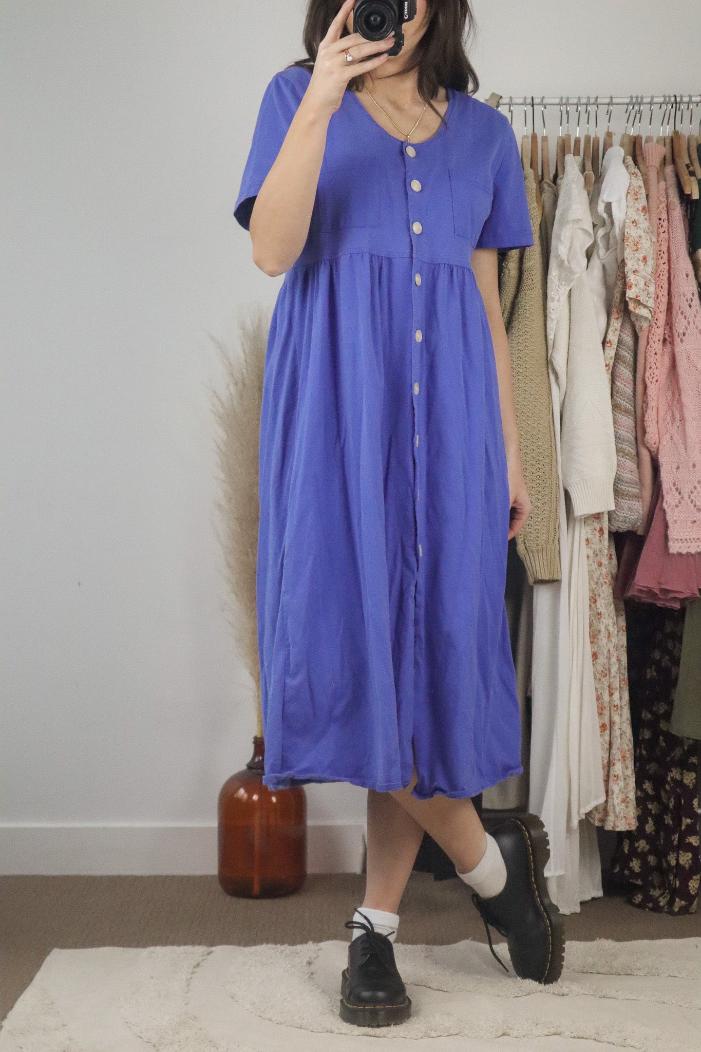Vintage x Button Down Dress (4/6)