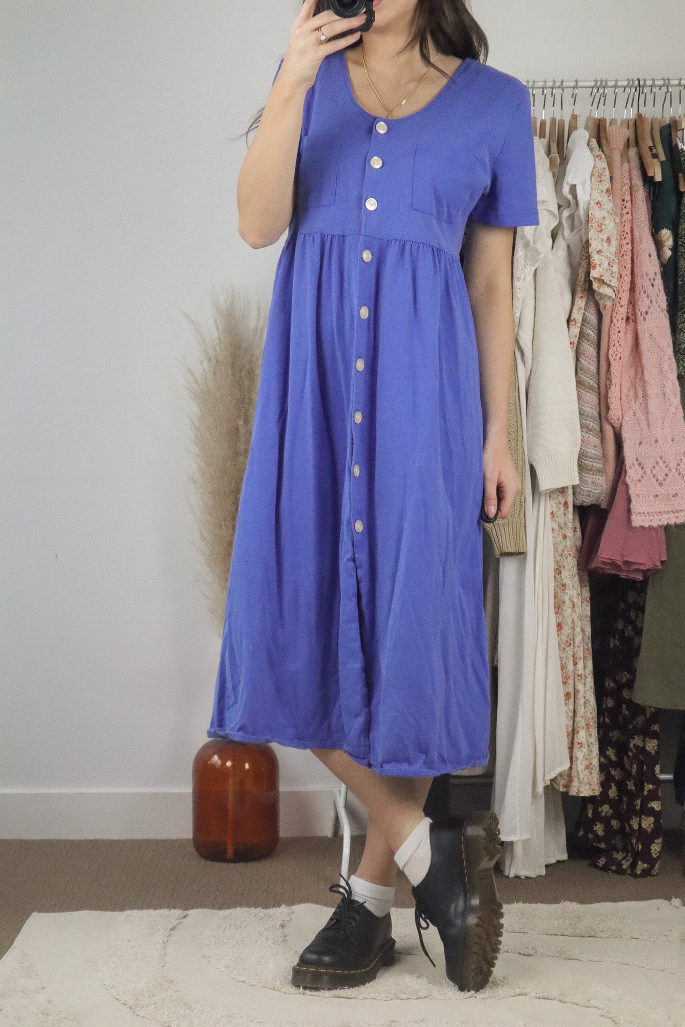 Vintage x Button Down Dress (4/6)