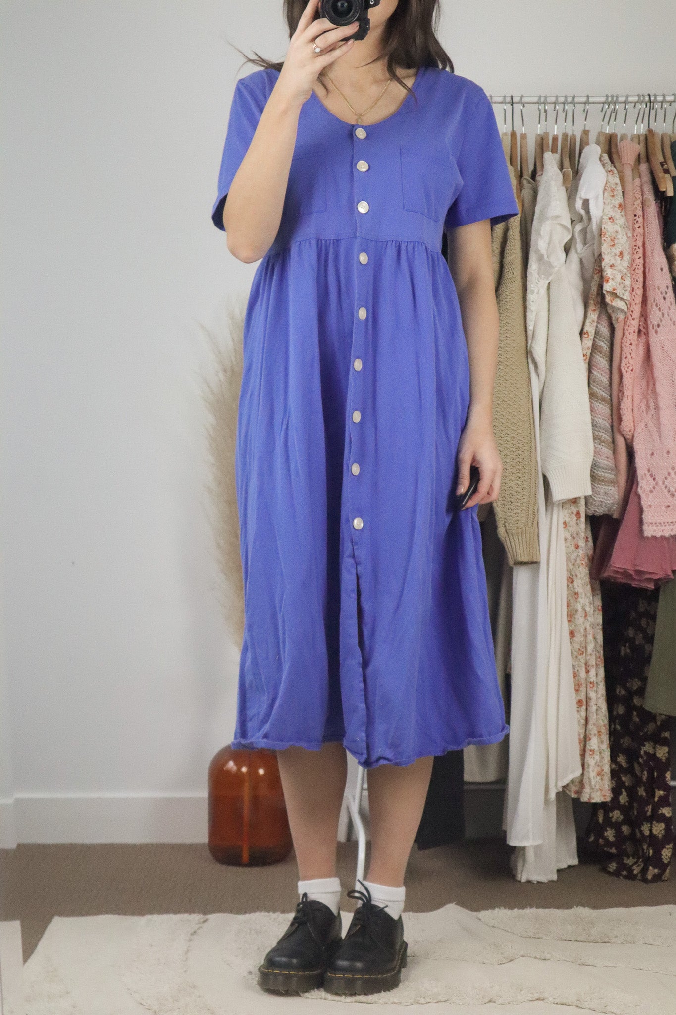 Vintage x Button Down Dress (4/6)