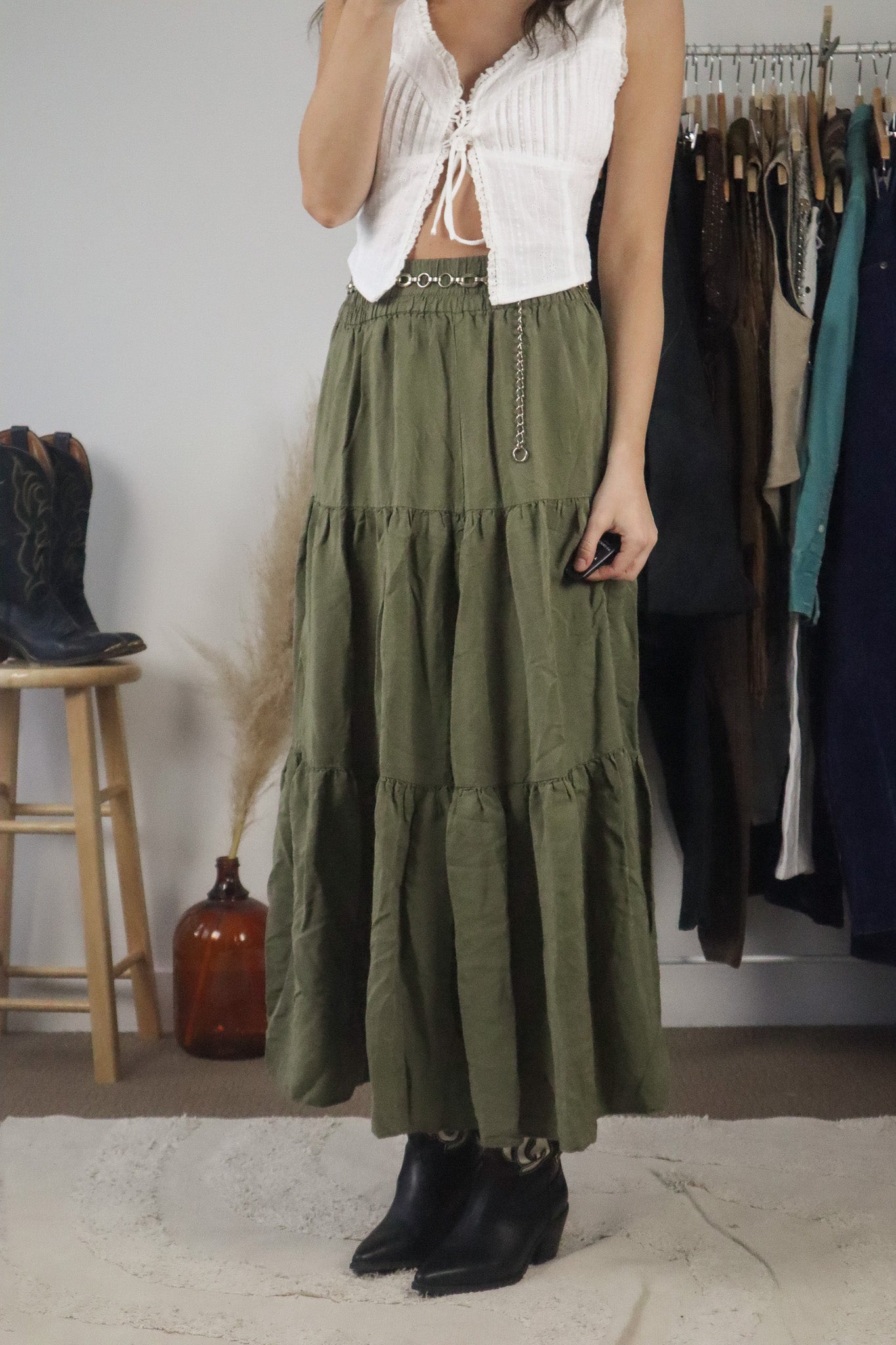 Modern x Tiered Maxi Skirt (L/XL)